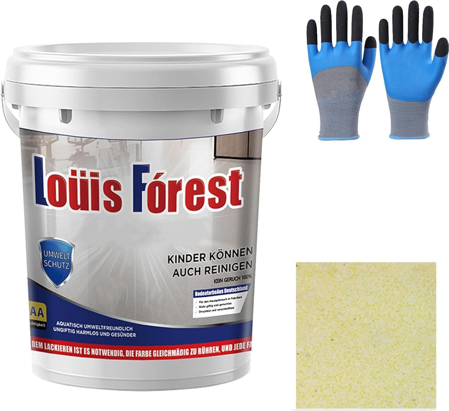 Epoxy Colored Sand Floor Paint, Epoxy Colored Sand Self Leveling Coating, Louis Forest Epoxy Floor Paint, for High Gloss Marble Effect Garage Coating (Beige)