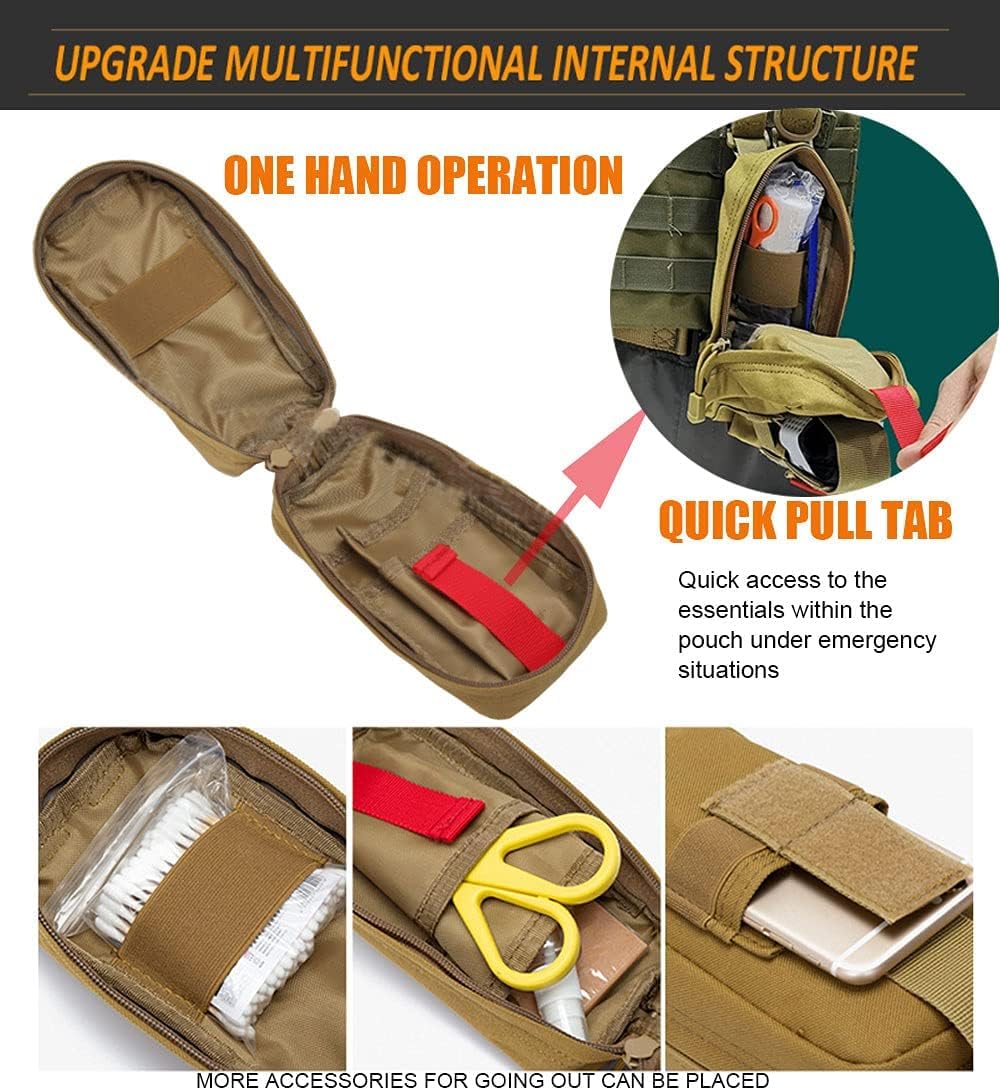 Tactique Sac De Secours Pochette Emt Médecine Kit De Survie Sac Molle De Premiers Secours