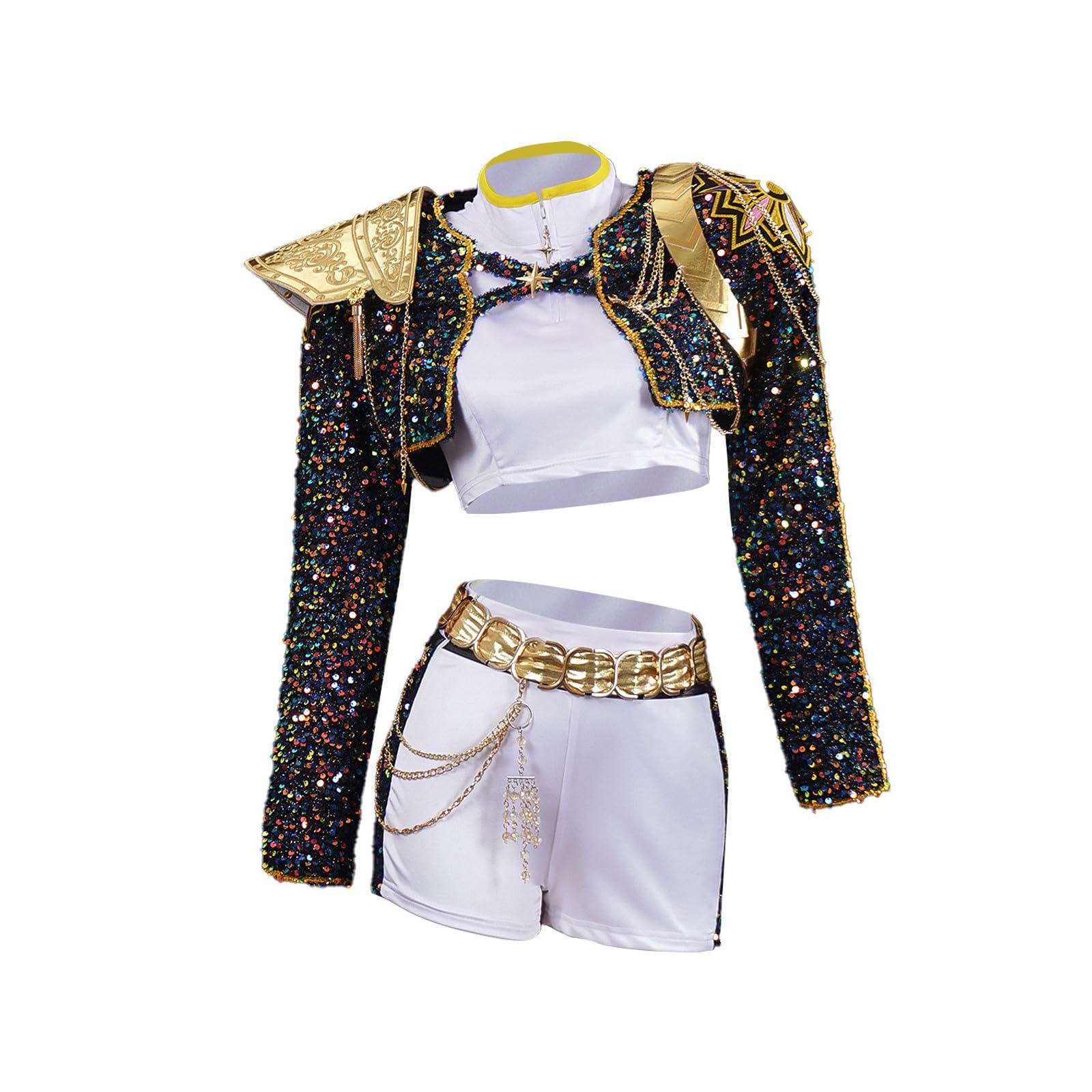Costume KPop Demons Hunters Pour Fille - Tenue Cosplay Halloween Scène Inspirée Des Chanteuses Pop (Rumi, Mira, Zoey)