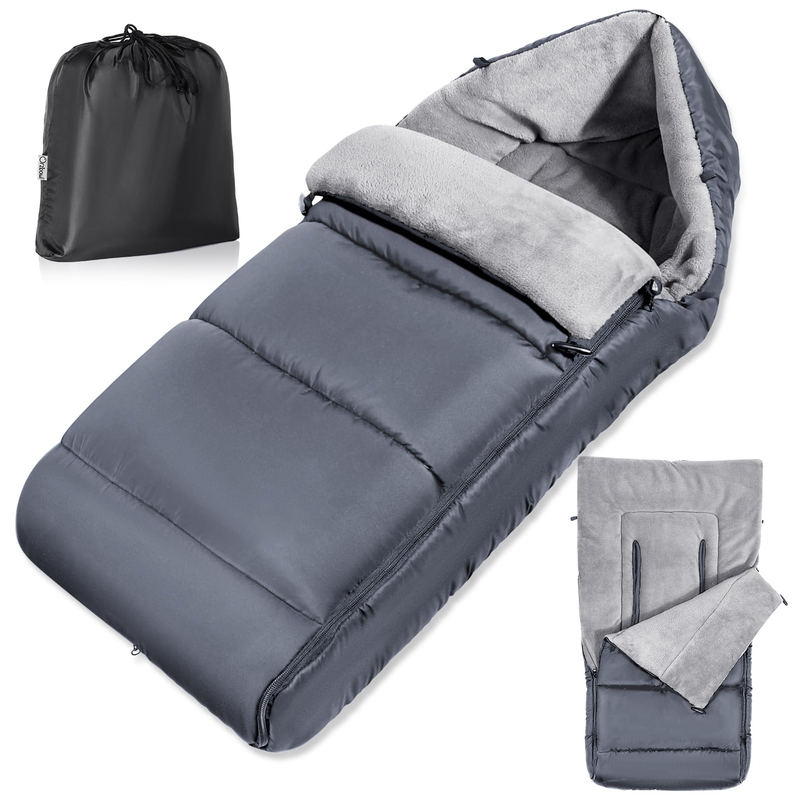 Footmuff for Pushchair Universal Winter Cosy Toes for Baby Pram Stroller Buggy with Adjustable Zip, Waterproof and Windproof