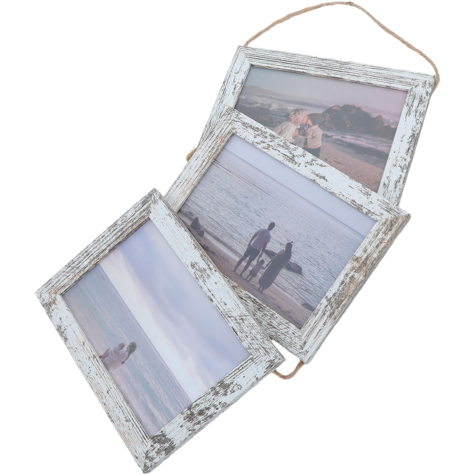 Porte photo mural décoration maison panneau gris multi cadres