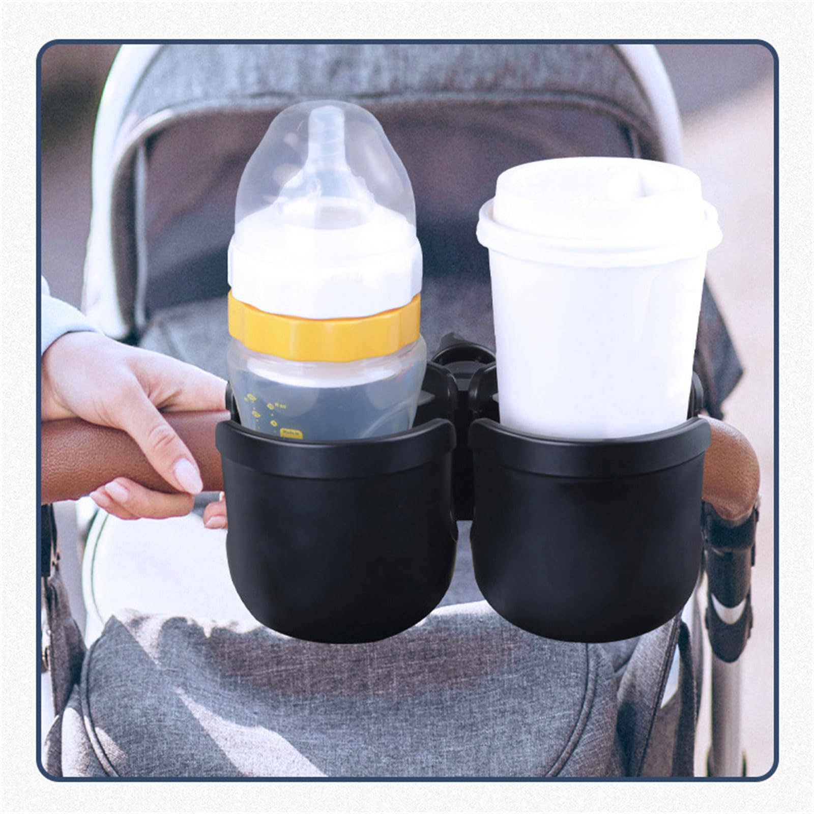 Porte-gobelet multifonction portable à clipser pour tricycles et landau