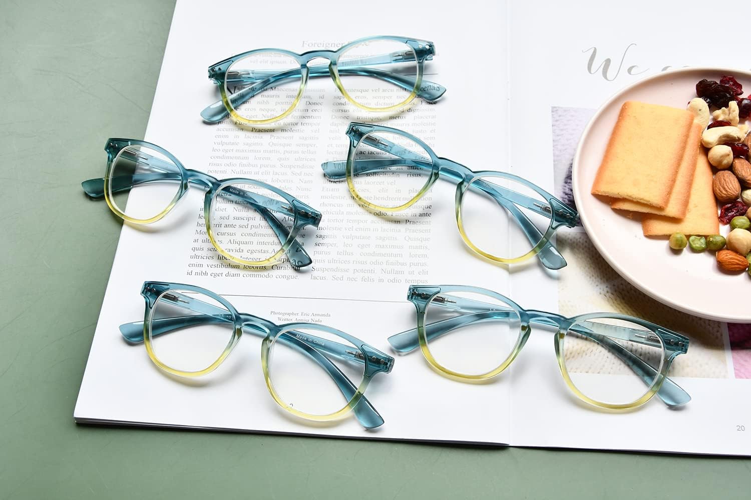 LUR READING GLASSES 5 pack Fashion Readers for Women(One for each color) - Image 4