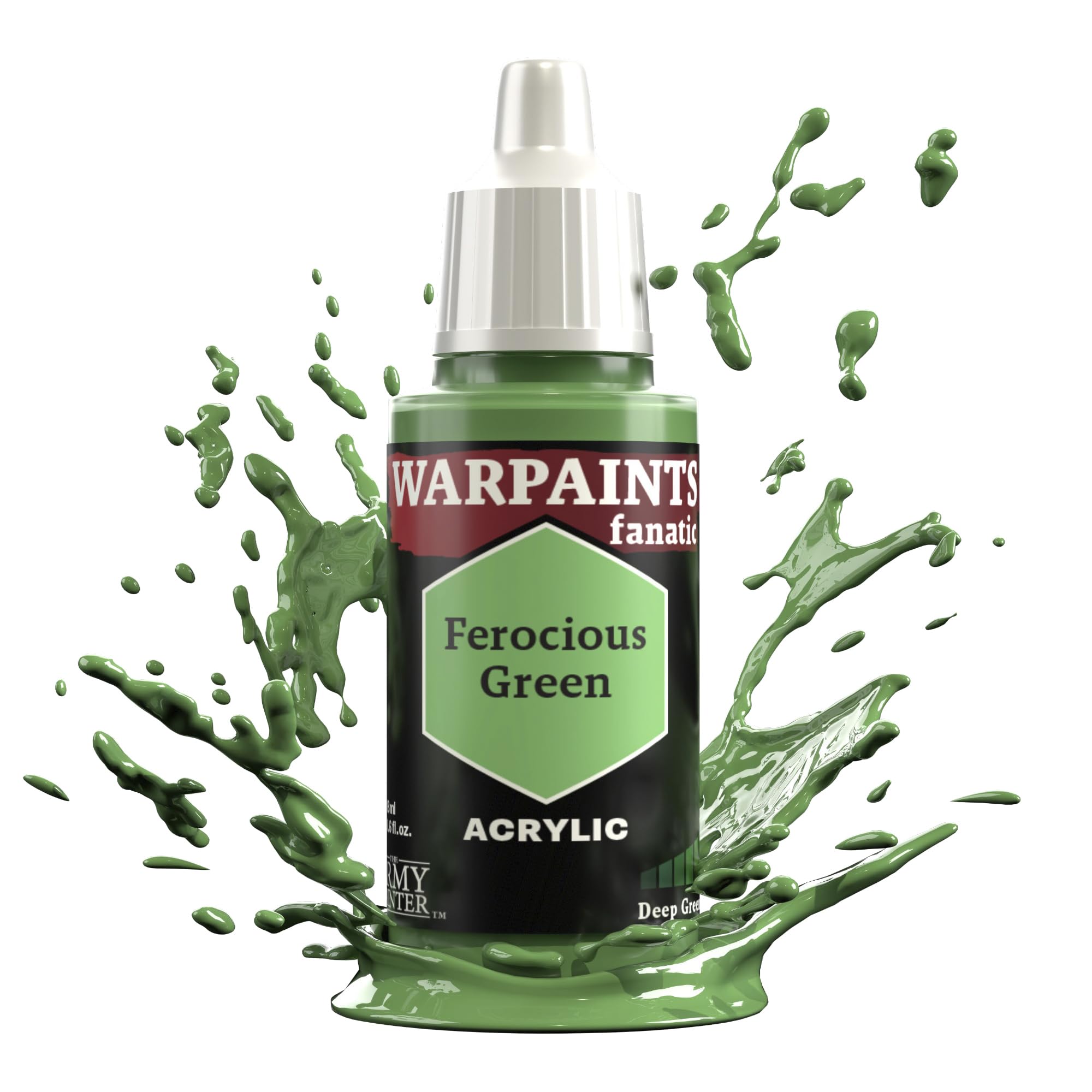 The Army Painter Warpaints Fanatic: Ferocious Green 18ml Acrylic Paint WP3054P