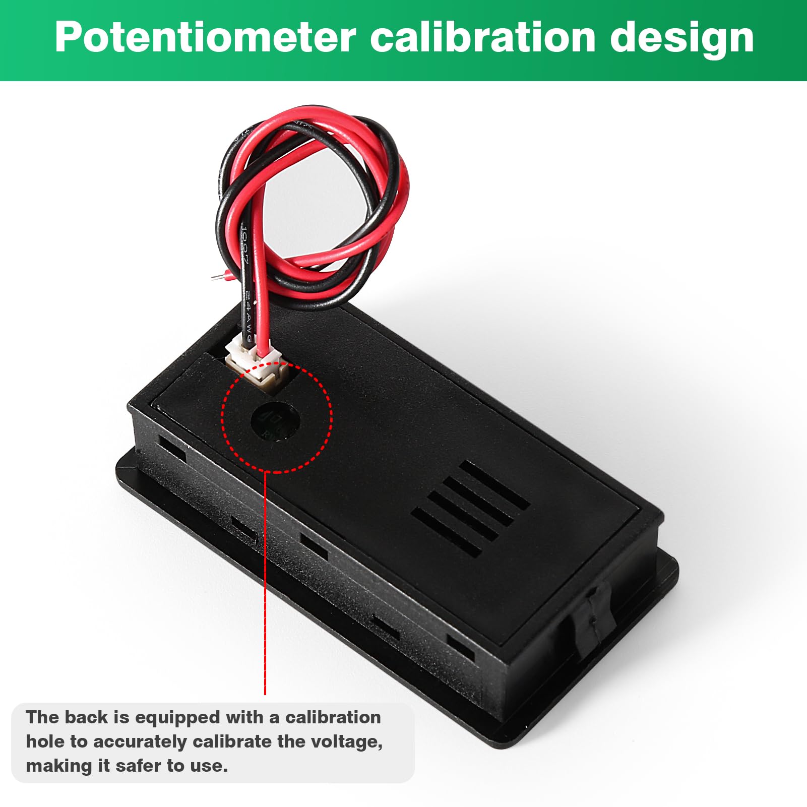 DEWIN Voltímetro Digital, Monitor de Capacidad de Batería LCD Medidor de Voltaje de Nivel de Batería con Alarma para Automóviles y Barcos DC 8V-100V Probador para Li-ion Lifepo4, plomo y ácido