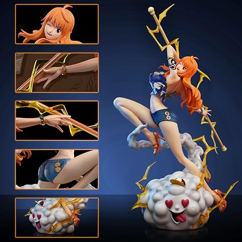 Miniatura 7 de Figura de Nami, pantalones cortos Glamour Nami Lady, hermosa niña, estatua de anime, modelo, decoración de juguete, regalo de 11.02 pulgadas