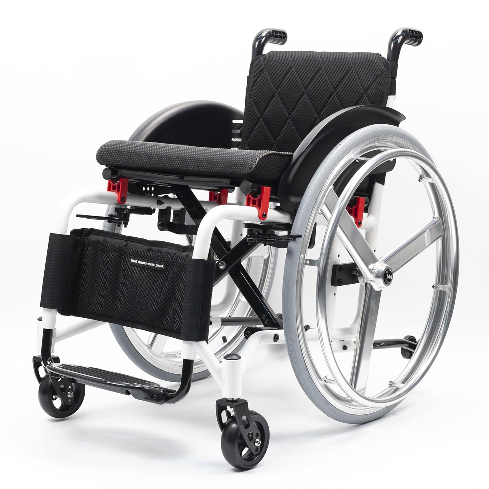 Silla de Ruedas Deportiva Manual Plegable - Ultraligera de Aleación de Aluminio,sillas de ruedas manuales autopropulsadas, Extracción con un botón,Silla de ruedas de tránsito(Seat width 40cm/15.7in,A)