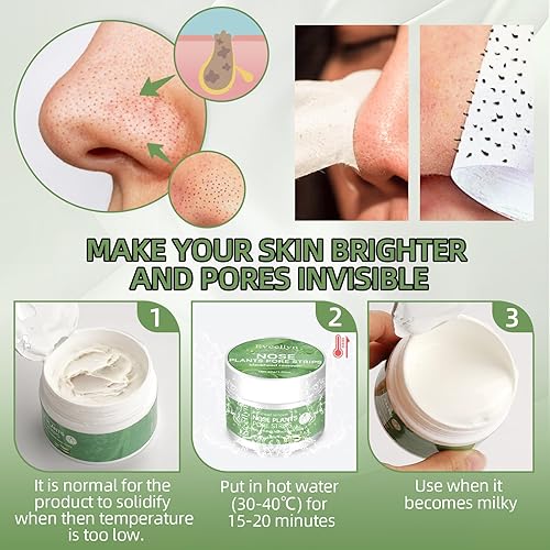 Miniatura 3 de Máscara removedor de puntos negros, 1.06 oz, tiras de poros de nariz, 60 unidades, tiras de poros de limpieza profunda para puntos negros, aprieta