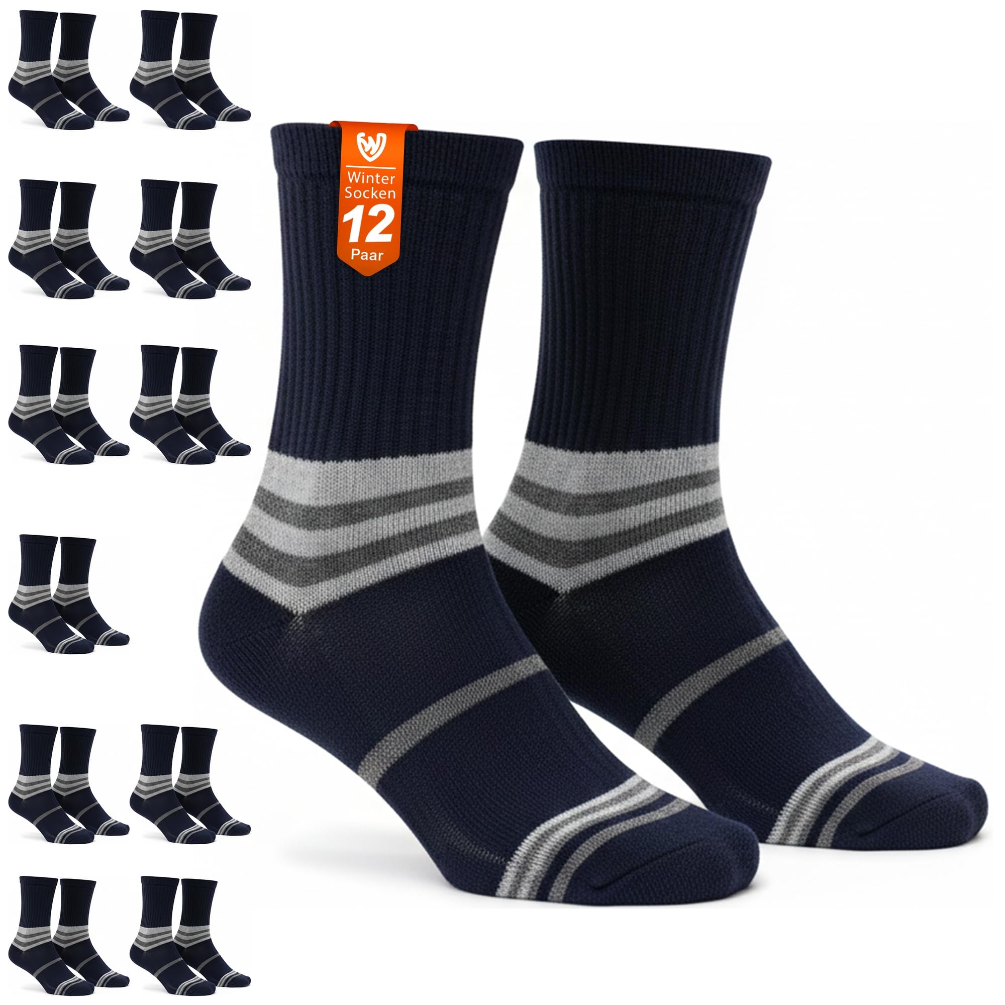 German Wear Sportsocken Frotteesocken Atmungsaktive Trainingssocken für Laufen Fitness & Alltag Socken