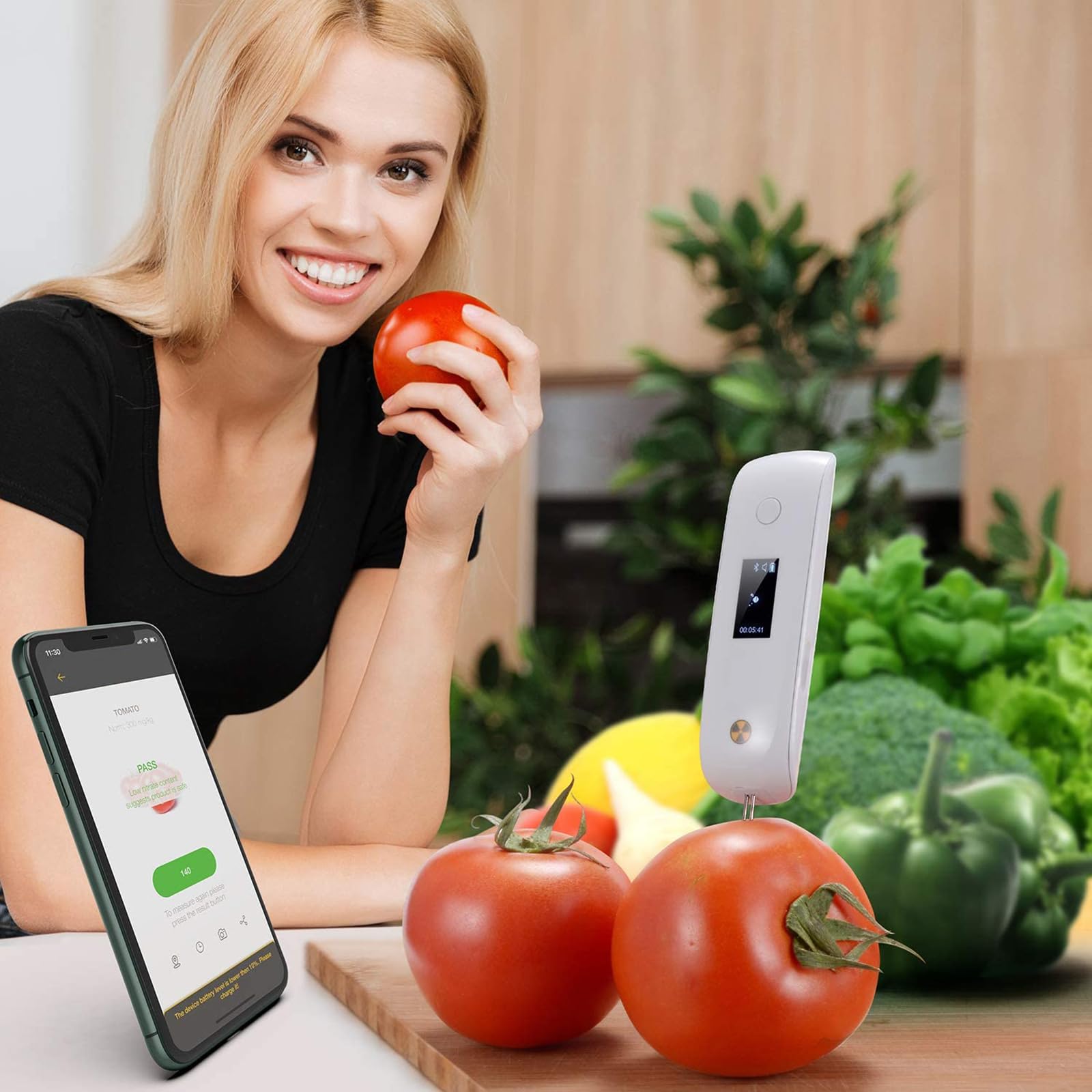 Testeur numérique de nitrate alimentaire, détecteur de nitrate de viande, fruits et légumes, avec qualité d'eau TDS, plage de 0 à 9999 mg/kg, précision 0,1, pour la santé à domicile et la restauration