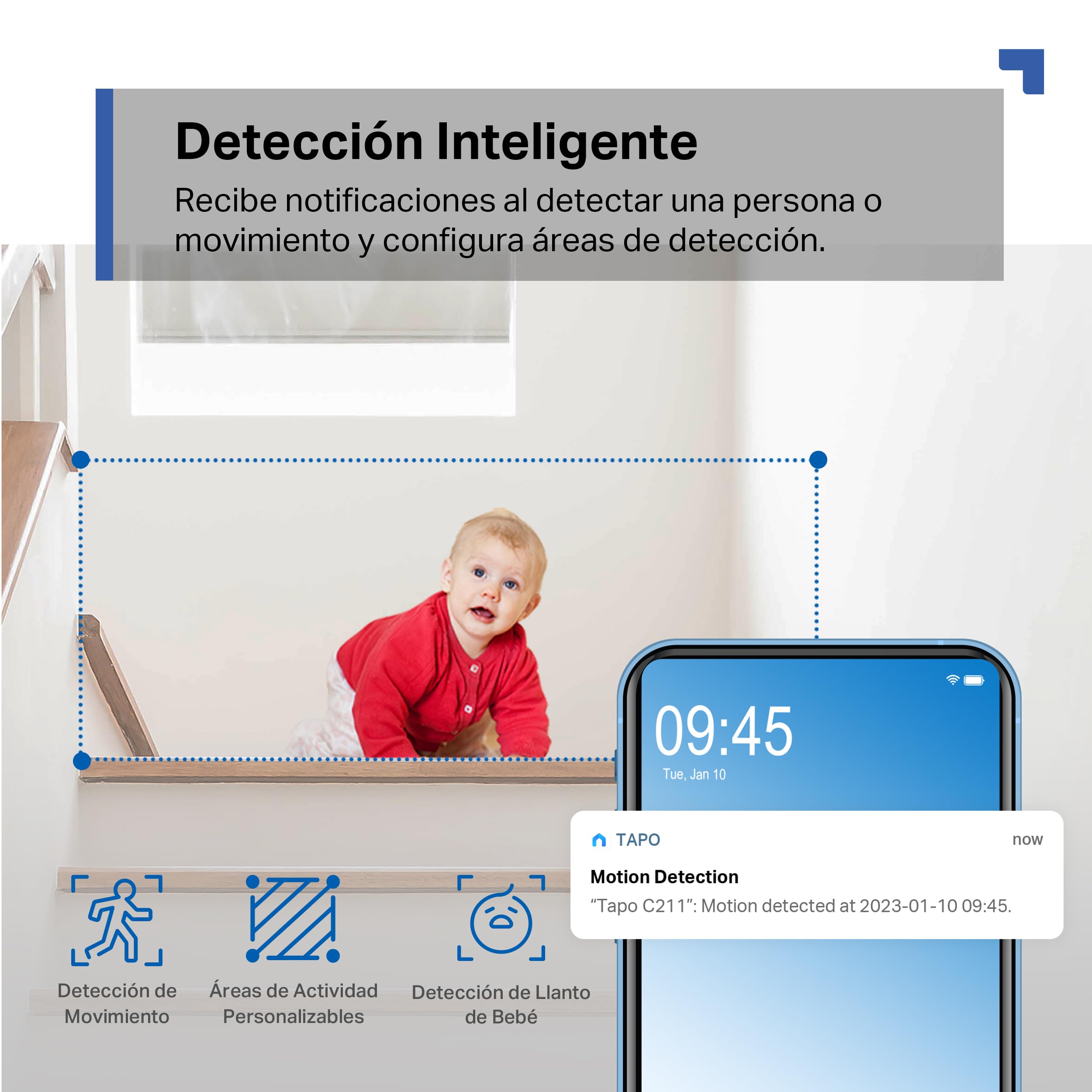 Tapo C211-2K Pan/Tilt Cámara de Seguridad Interior para Monitor de bebé-cámara de Mascotas-Detección de Movimiento y Seguimiento-Funciona con Alexa y Google,Admite Tarjeta SD hasta 512 GB