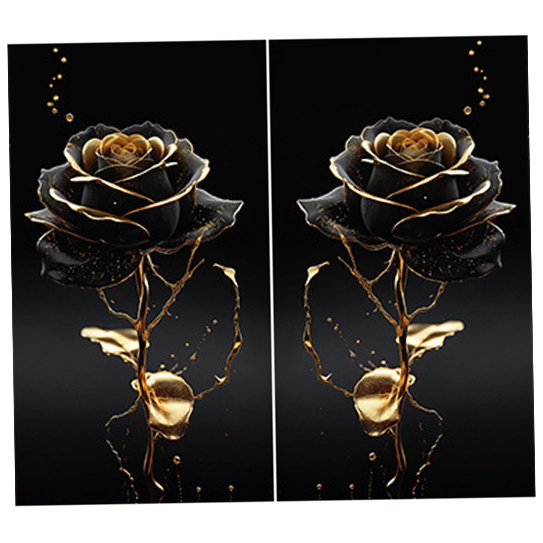 2PCS B Pillar Sticker Decal, 10x20 Inch Rose Pattern Car Pillar Decals, Waterproof Sunproof Decorative Car Stickers for Auto Van Suvs Trucks