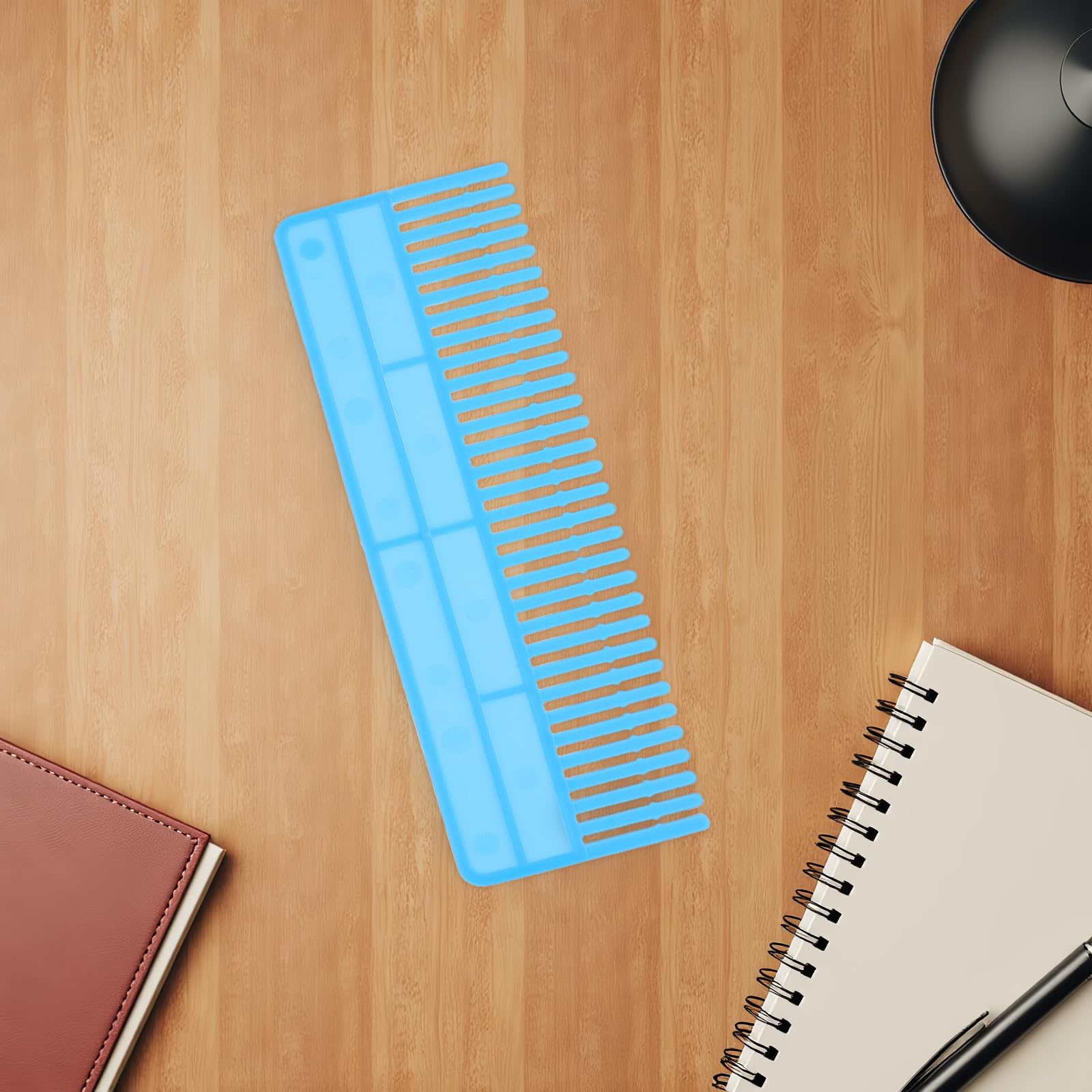 Ciieeo Divisori per Cassetti in Plastica Blu 6 Pezzi Riutilizzabili 31x10 Cm per Organizzare Posate e Trucco Funzione Antiurto per Casa e Ufficio