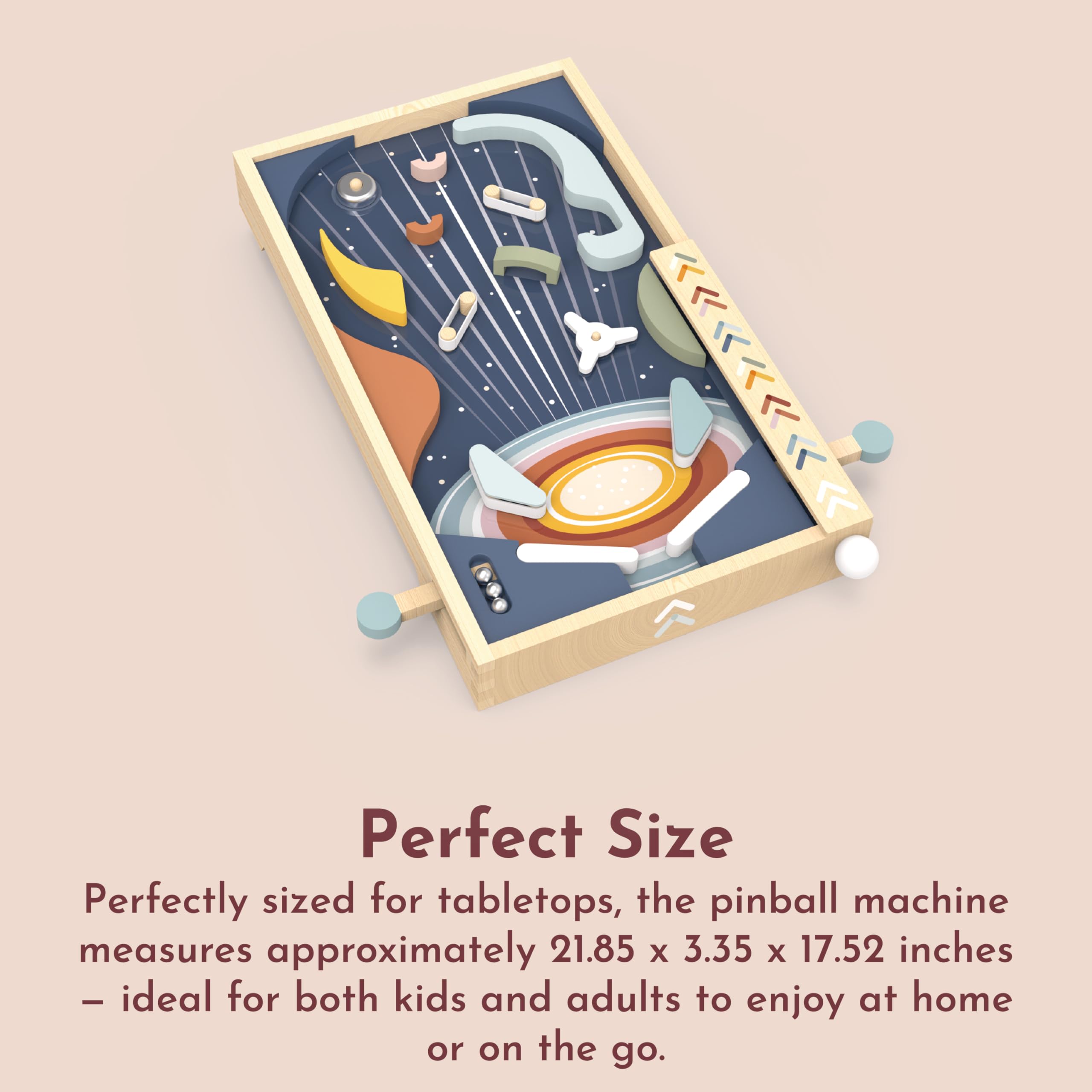 Speedy Monkey SP2001 - Juego de Pinball (41 x 54 x 10 cm, Madera Colorida, Juguete para niños, Detalles amorosos, Gran Idea de Regalo)