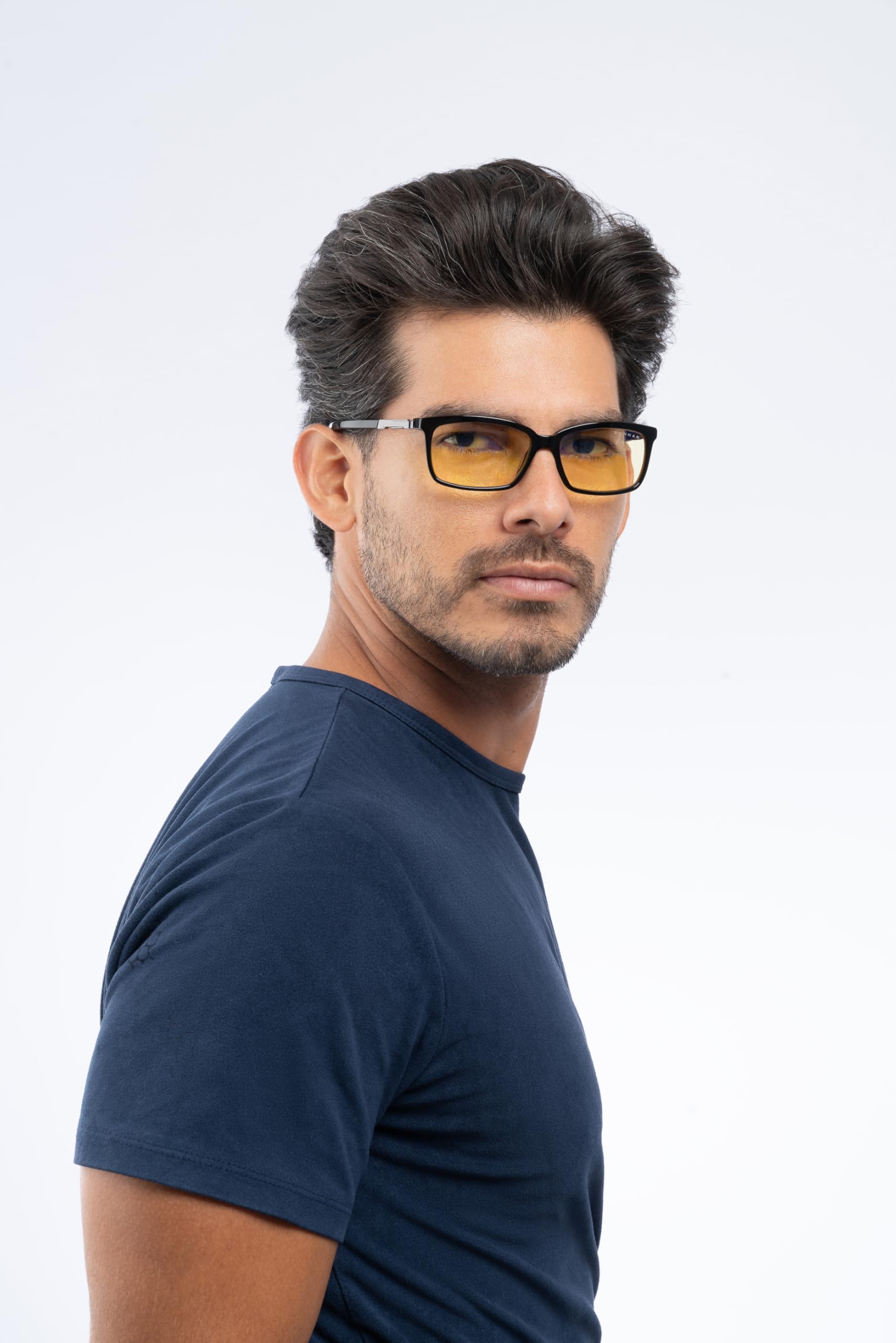 Gunnar Blaulichtfilter-Brille - Haus - Onyx - Amber | Computer-/Gaming-Brille - Haus - Onyx - Amber - 65 % Blaulicht- & 100 % UV-Schutz - Patentierte Technologie