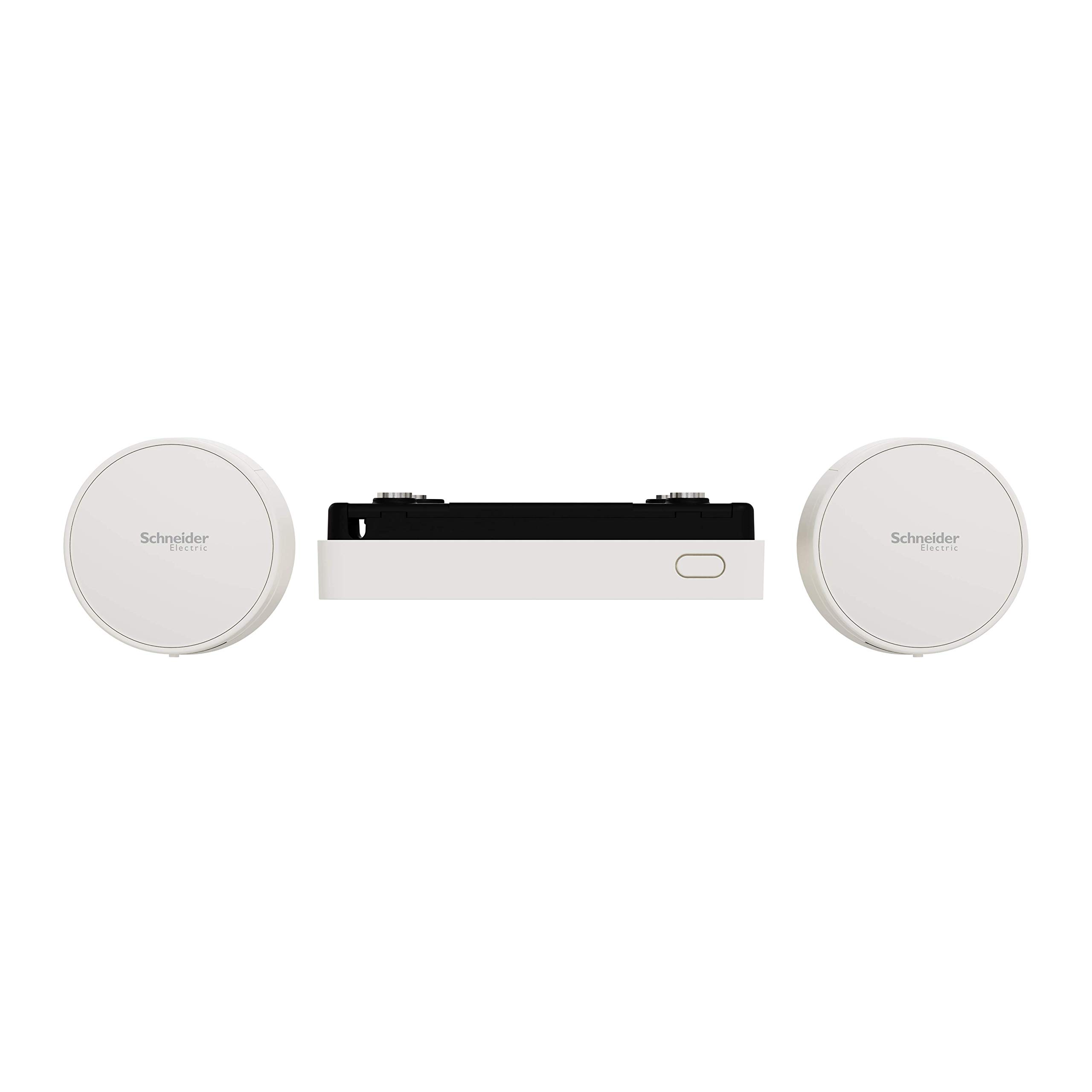 Schneider Electric - Wiser, Kit Vannes Thermostatiques Connectées Passerelle Wifi + 2 Têtes De Vanne, CCTFR6906