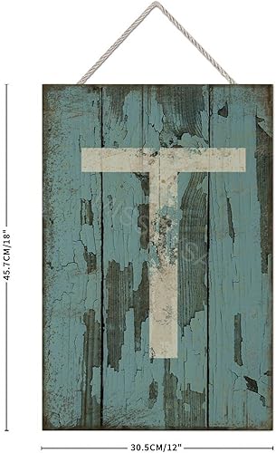 Vista 371 de Letrero colgante de madera con letra A, letrero de madera, decoración del hogar, 26 letras del alfabeto de metal, placa de madera, decoración