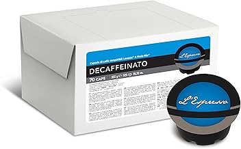 Gimoka Mezcla de Café Espresso Descafeinado - 70 Cápsulas - Compatibles con Máquinas de Café Lavazza* A Modo Mio* para uso doméstico - Producido en Italia