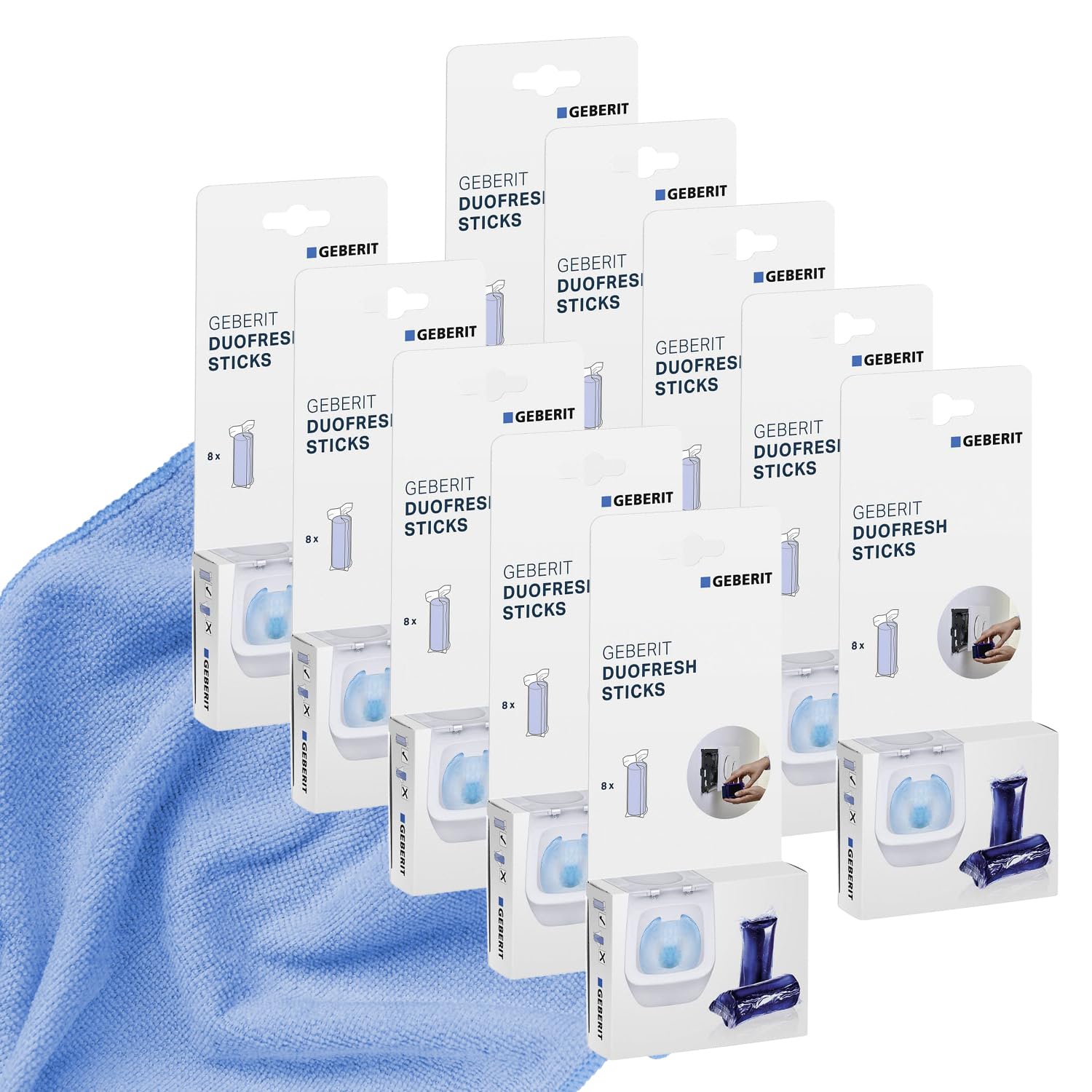 Geberit Sticks 244.600.00.1 Per Alloggiamento Duofresh – Set Da 5 Stick Profumati Con Panno In Microfibra Kor4u, Made In Germany - 3
