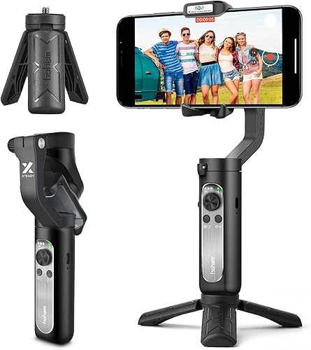 Gimbal Stabilizer for Smartphone 3-Axis Phone stabilizer with Tripod Foldable Phone Gimbal for Android and iPhone 13 PRO MAX Stabilizer for Video
