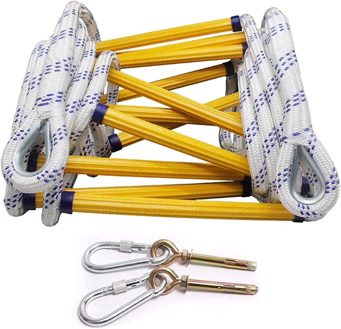 Emergency Escape Rope Ladder With Hook Flame Retardant Resin Can Be Reused For Amusement Park Operations(20m)
