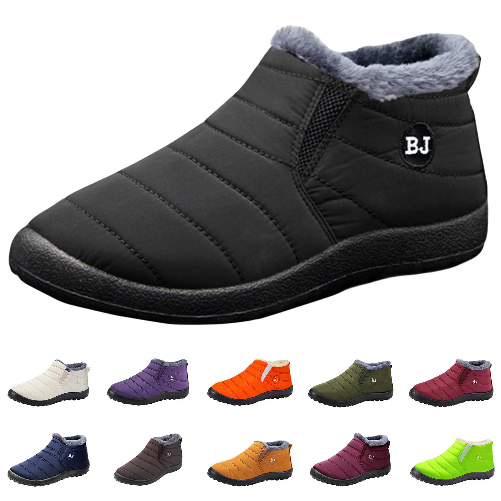 Winter Boots for Women Waterproof Snow Shoes Slip on Walking Ankle Booties