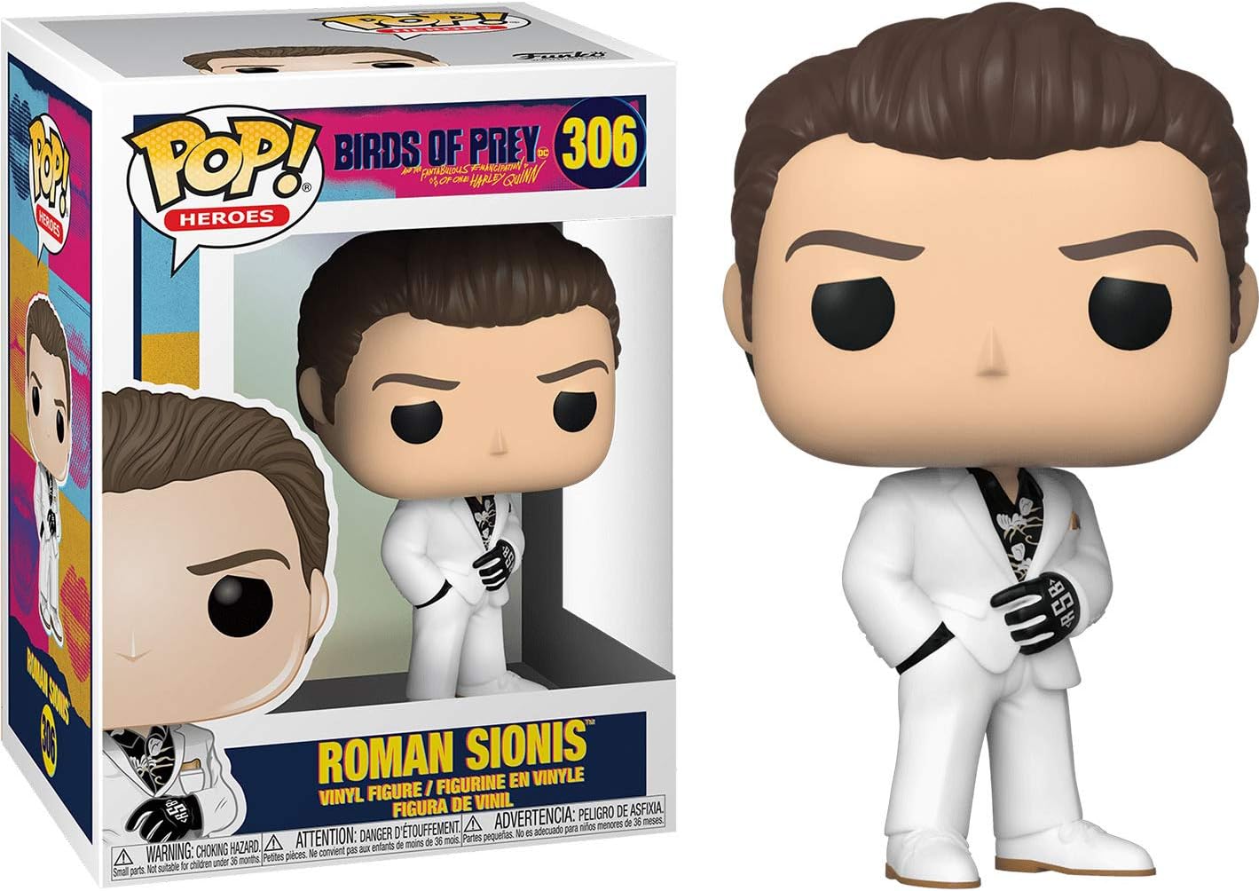 Roman Sionis: Funk o Pop! Heroes Vinyl Figure Bundle with 1 Compatible 'ToysDiva' Graphic Protector (306-44374 - B)