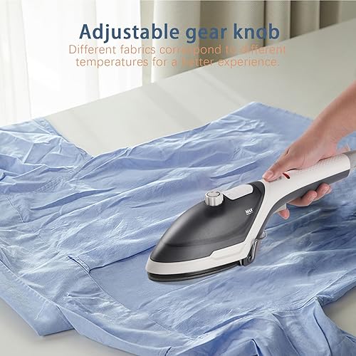 Miniatura 2 de Hemantol - Plancha vaporera de mano para ropa, 2 en 1, 800 W, calentamiento rápido, planchado y eliminación de arrugas, perilla de control de vapor