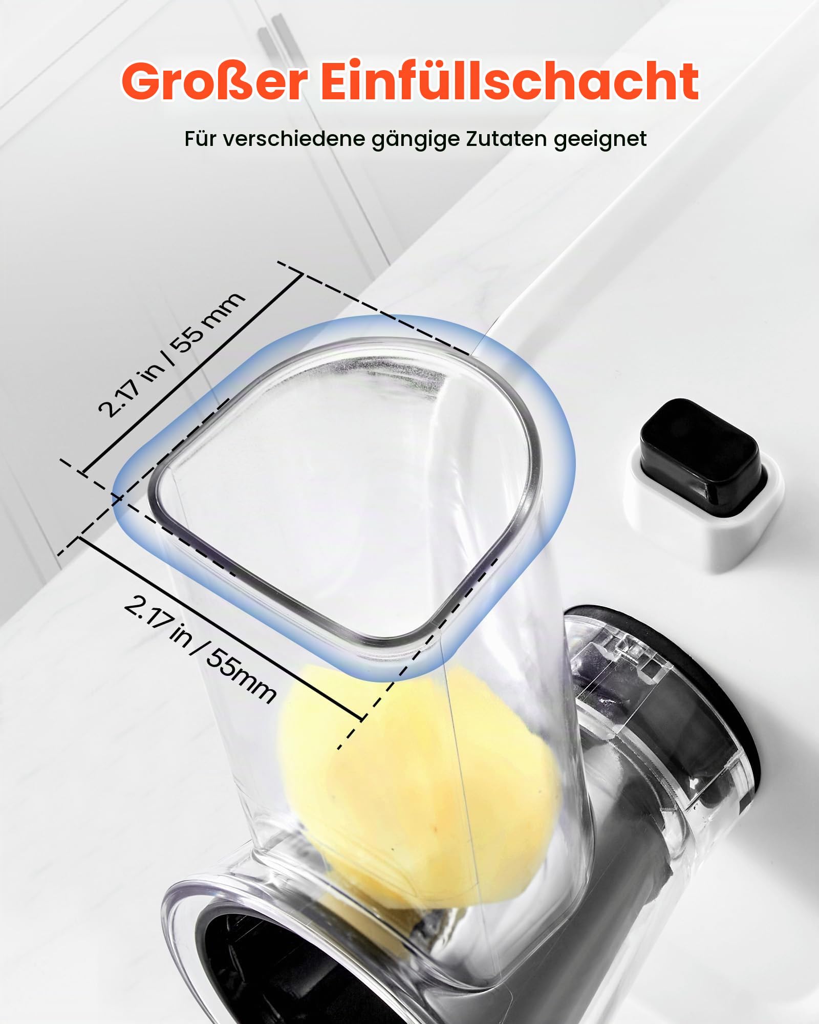 VEVOR Elektrische Käsereibe Salatzubereiter 200 W Gemüsehobel Gemüseschneider, Drehreibe mit 5 Aufsätzen, Lebensmittelschneider mit Edelstahlklingen für Gemüse Käse schnelles Schneiden
