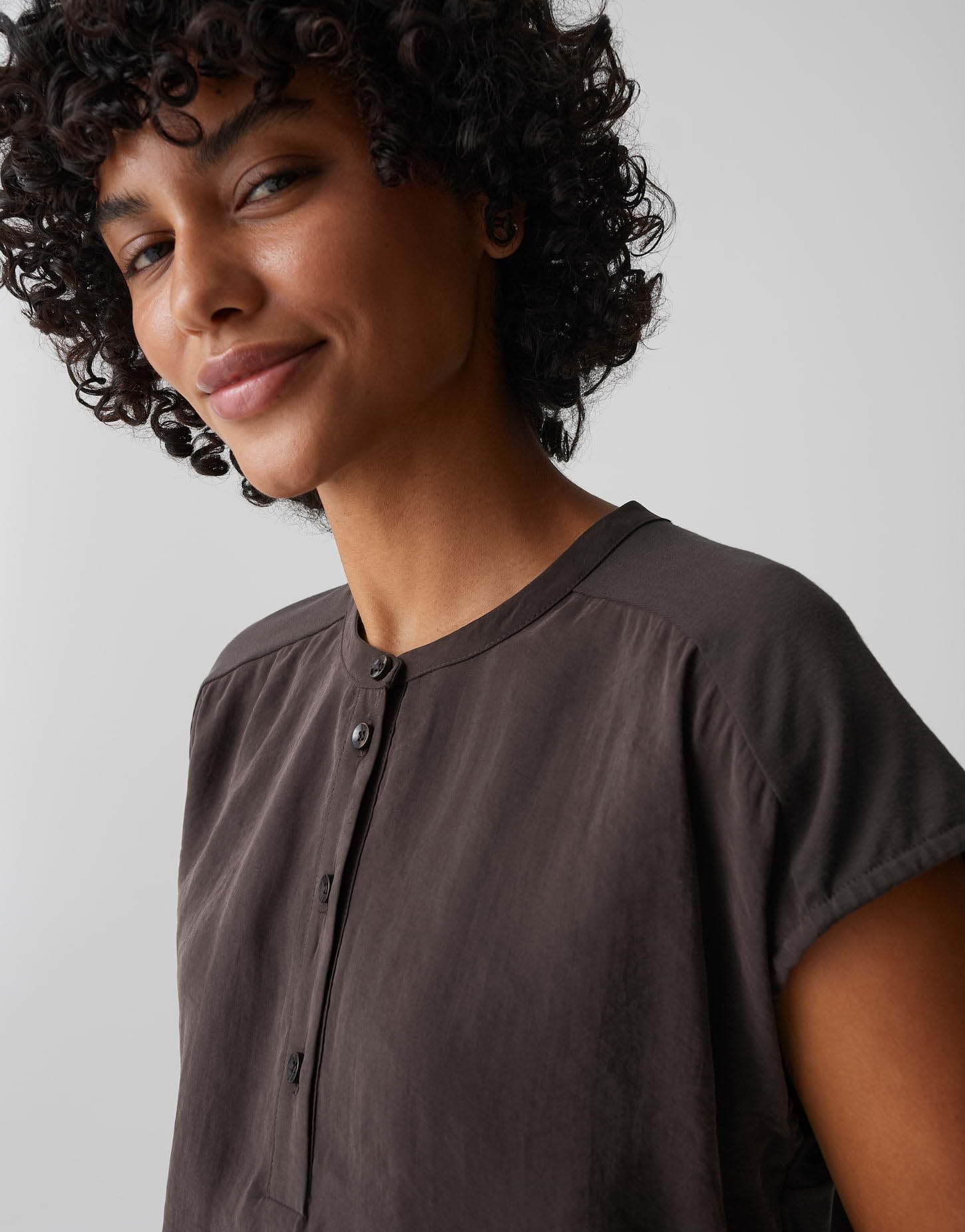 OPUS Damen Kurzarmshirt | Jerseyshirt im Materialmix Regular Fit