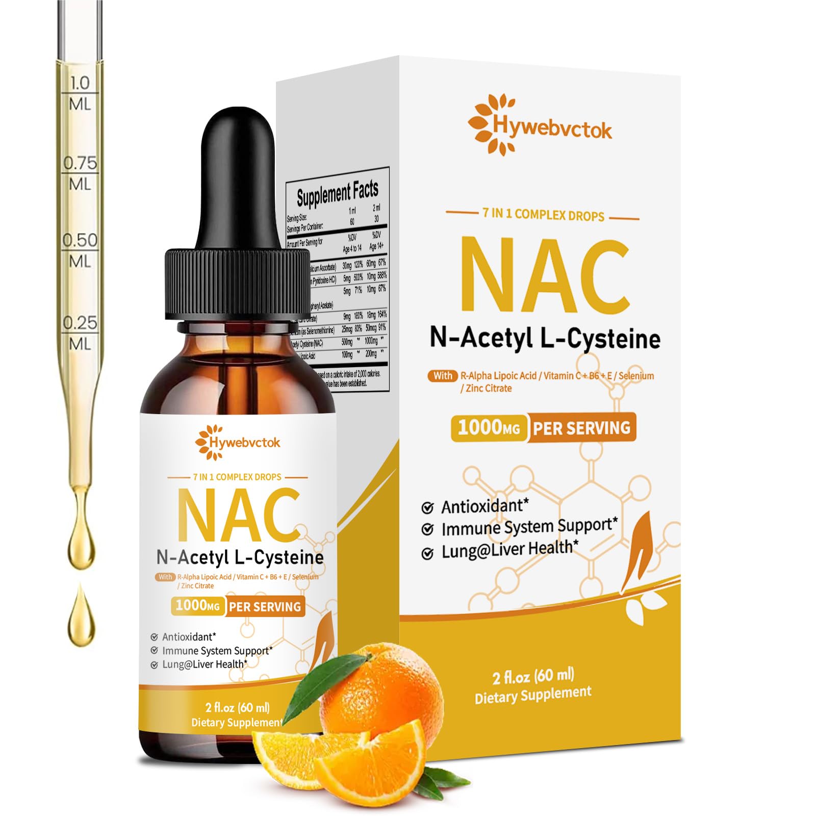 Amazon.com: Liquid NAC Drops 1000 MG,NAC liquid Supplement N