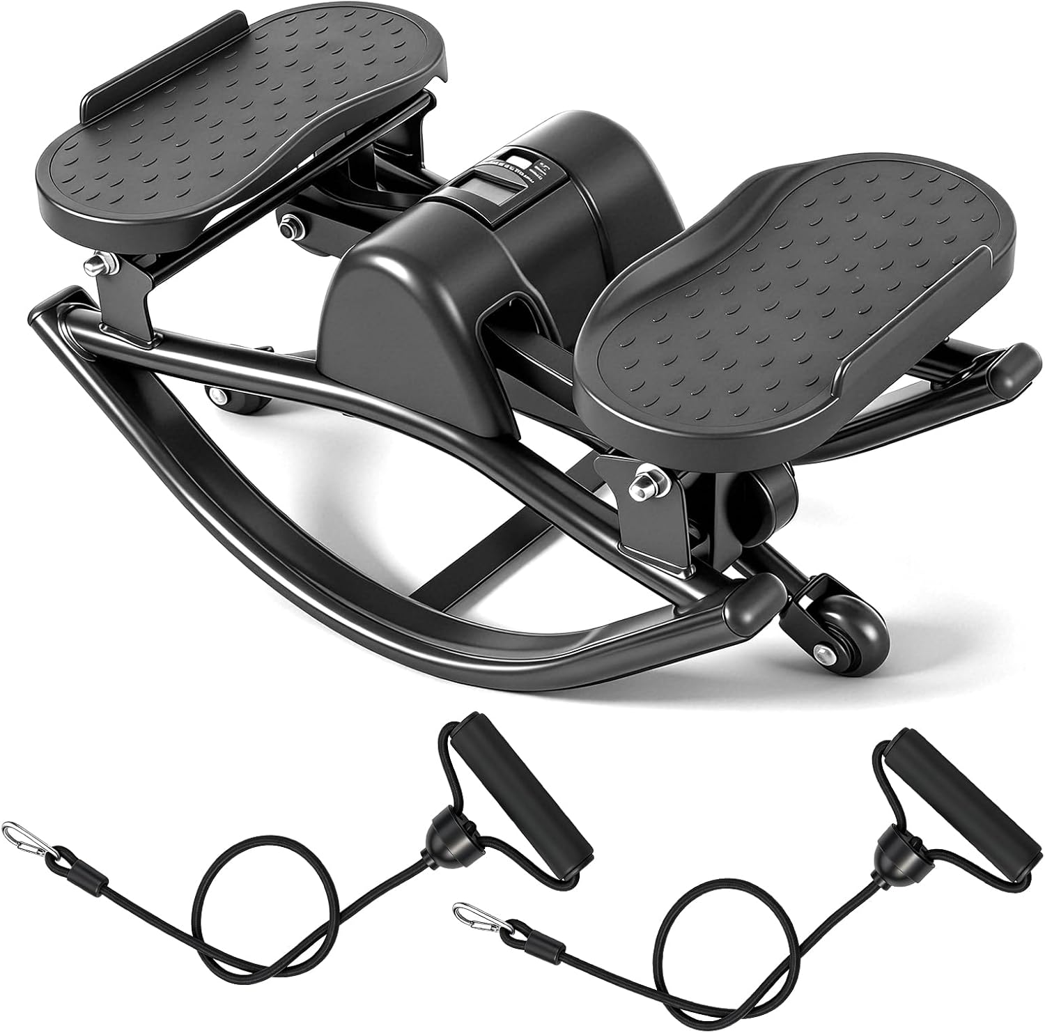 Rock Fitness Stepper for Exercise at Home, Motion Stair Stepper with Resistance Bands for Full Body Workout, Aerobic Workout Machine Fitness Equipment