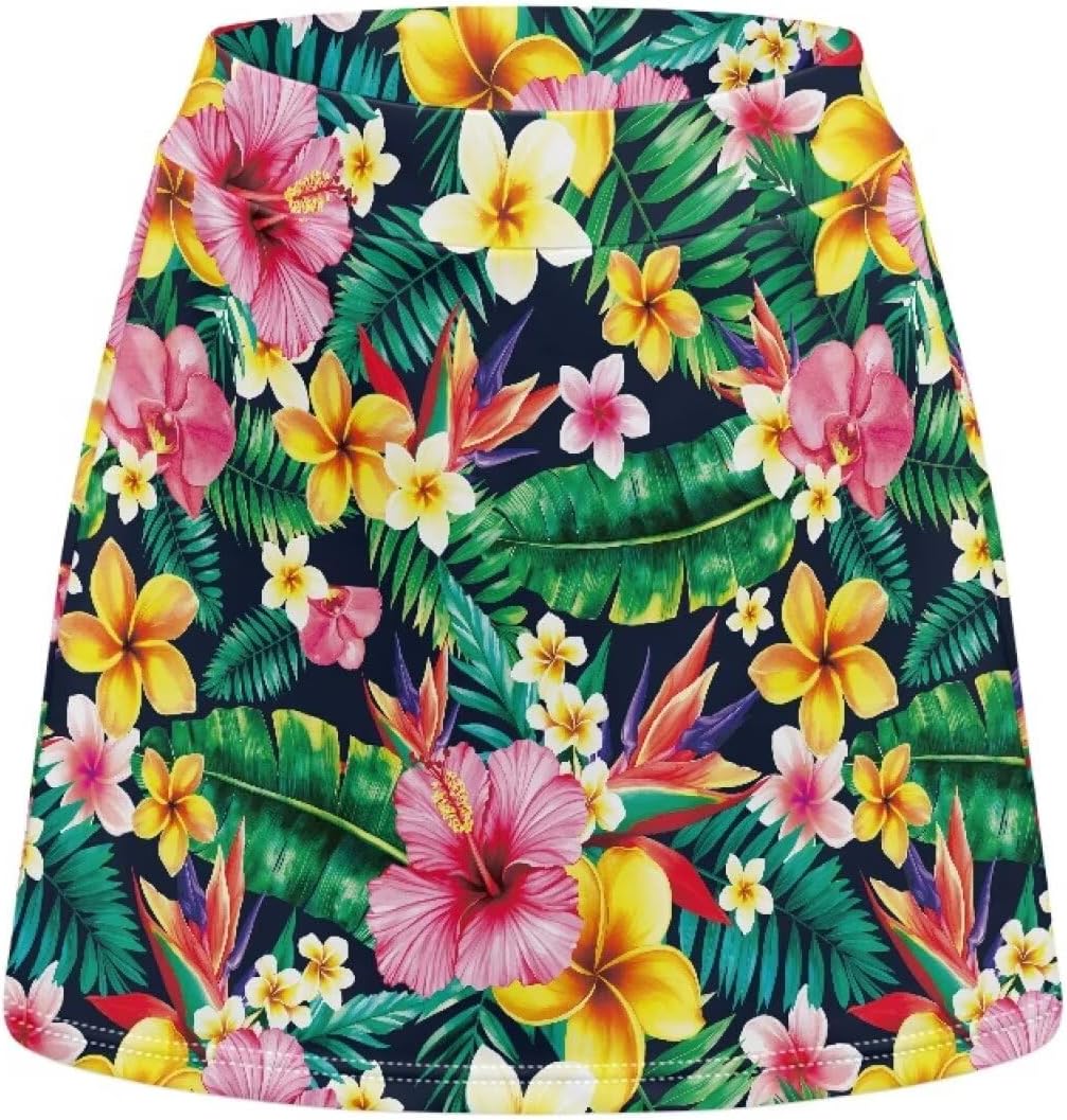 Women's Tennis Skirts High Waisted Athletic Golf Skorts Tummy Control Skirts with Pockets for Workout XS-3XL