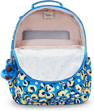 Kipling Seoul L Solid Laptop Backpack Backpack, Leopard Floral, One Size, Modern, Urban