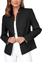 ANRABESS Women's Business Casual Blazer: Long Sleeve Open Front Suit Jacket with Pockets for Office Work