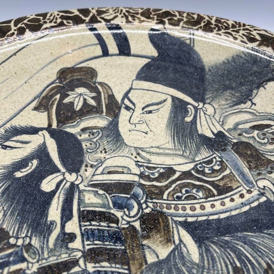 益子焼　大畑耕雲作　武者絵皿　未使用品 Amazon.co.jp: 益子焼 大畑耕雲作 武者絵皿 : おもちゃ