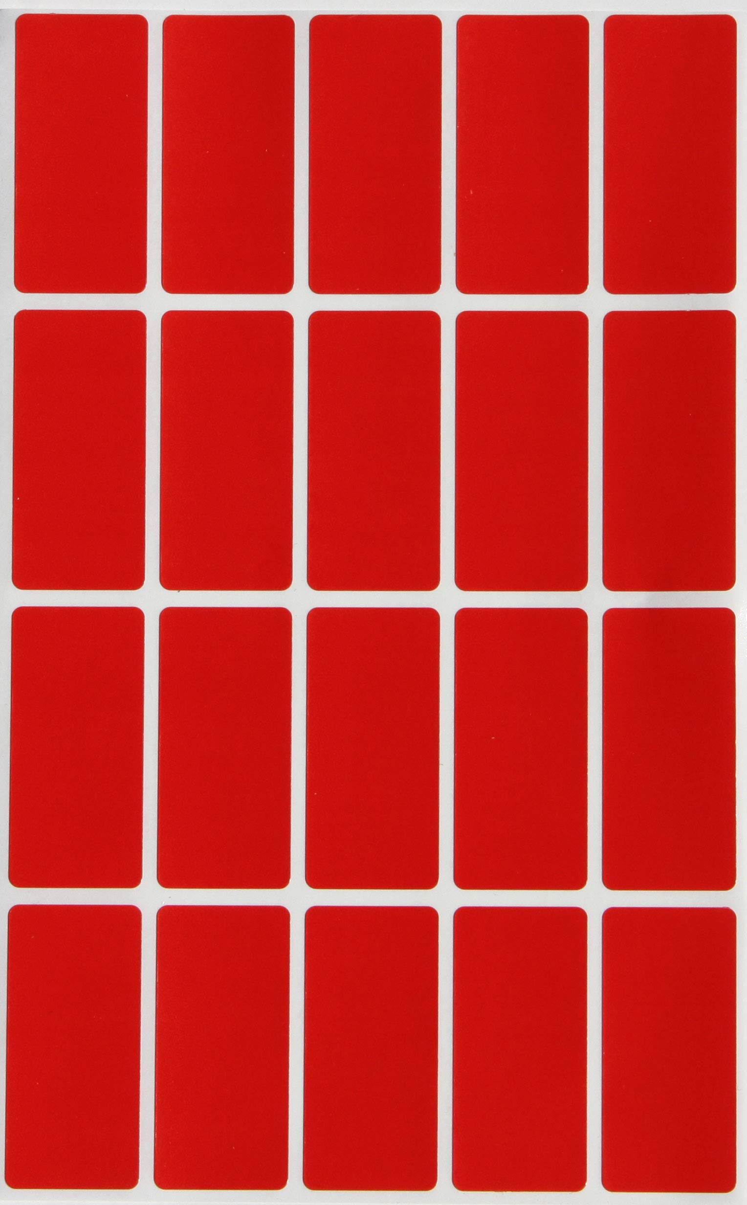 Royal Green Rectangular Red Sticker Labels 40mm x 19mm (1.57 inch x 0.75) - 2000 Pack โ image 1