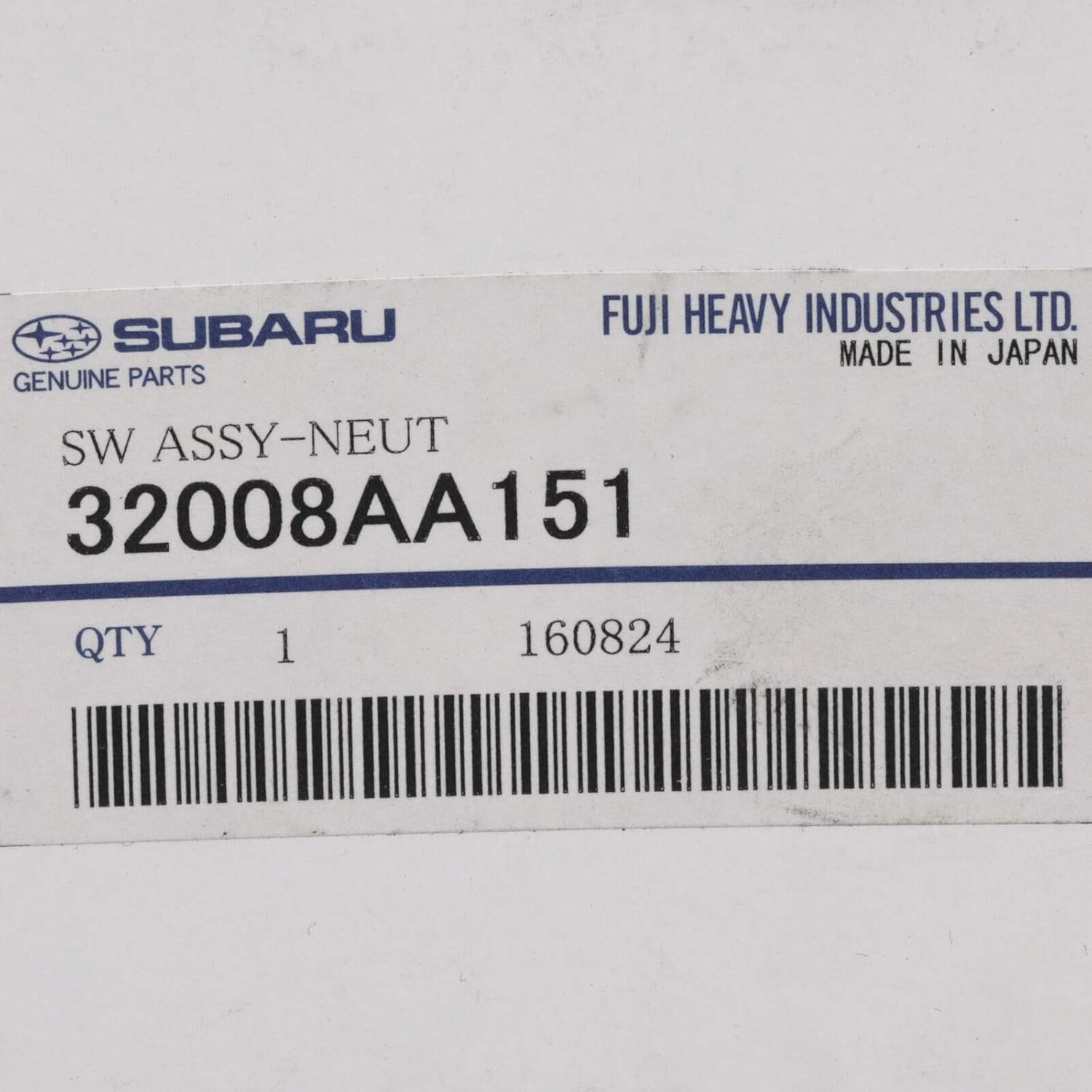 Subaru 2005-2014 Subaru Neutral Safety Switch Impreza WRX Legacy Forester Turbo M/T Genuine OEM