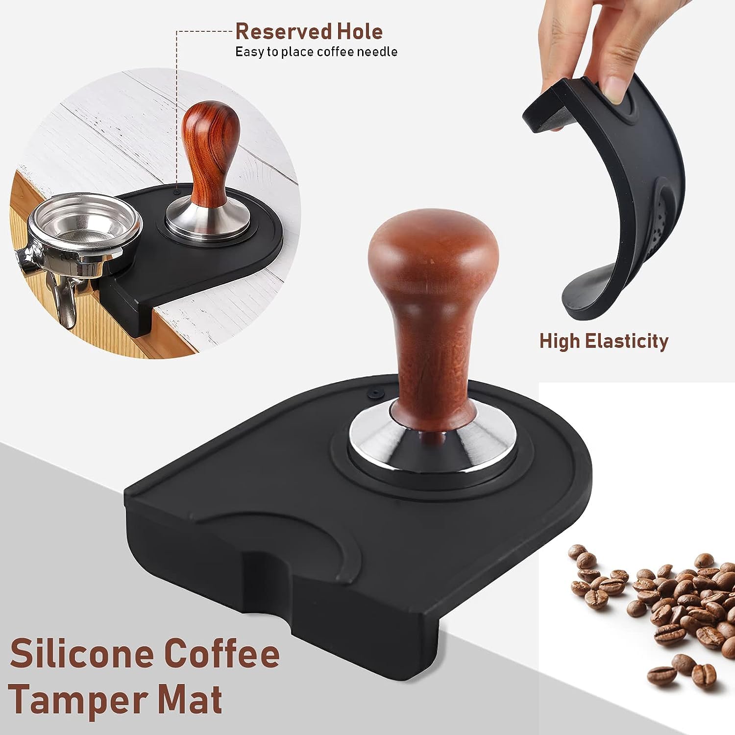 Café Knock Box con Barra de Golpe Extraíble, Cubo para Posos de Café, Accesorios Barista