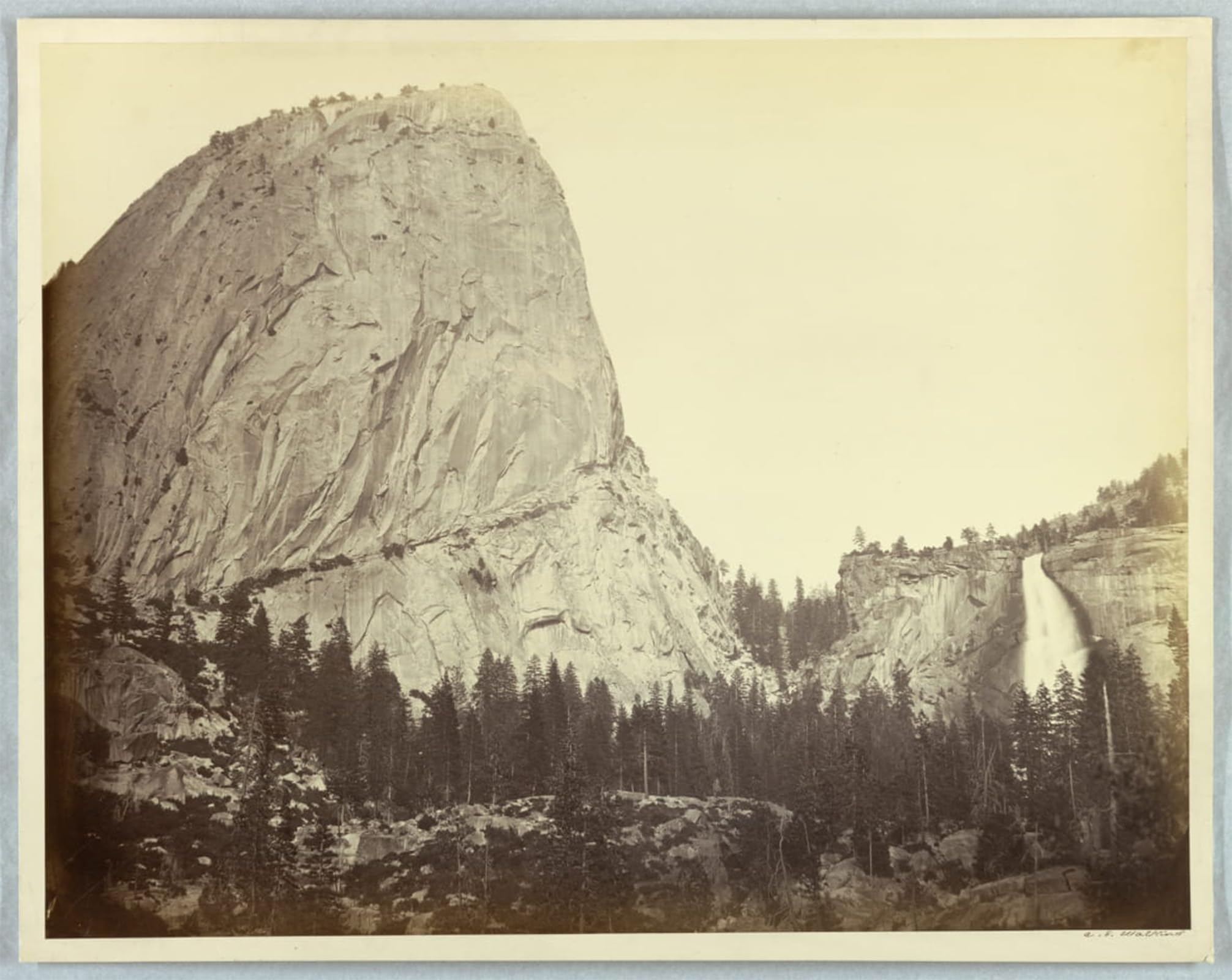POSTERIIk Famous Modern Artwork Art Mural Mount Broderick Falls by Carleton E. Watkins Oil Paintings Pictures for Home Decor 60x90cm