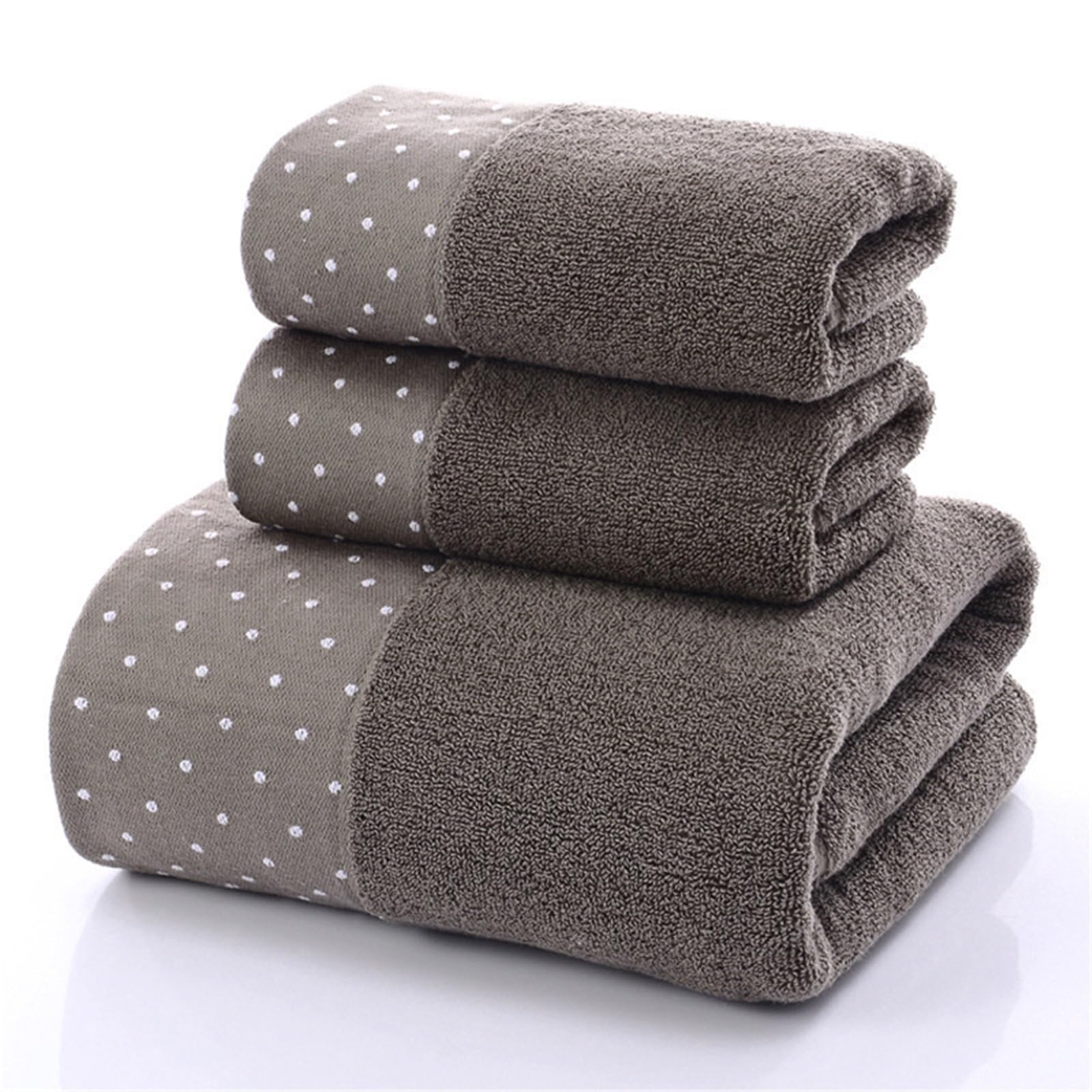 Juego de toallas de 3 piezas marrones con toalla de baño grande para el hogar