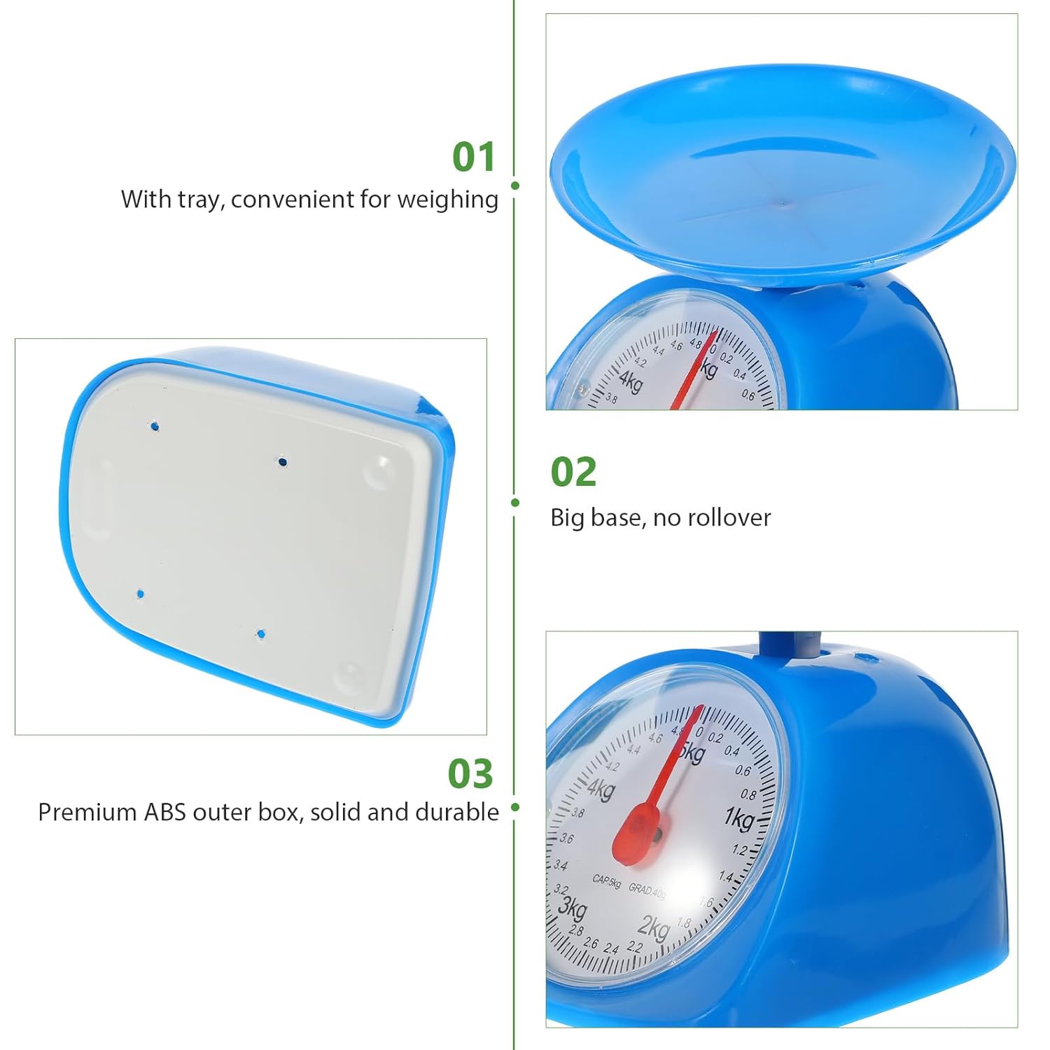 Zerodeko Professional Baking Scale Digital Kitchen Food Scale Multi-Function Kitchen Desk with Large Display 6.29X5.90X5.11 Inch for Accurate Weighing in Ounces and Grams