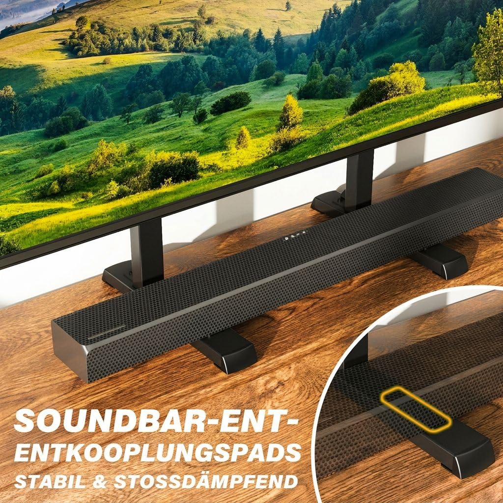 TVON Universal Großer TV Ständer TV Standfuss Fernseher Standfüße Beine Höhenverstellbar für 37 zu 86 Zoll Fernseher Max. 68 KG VESA 800x600 mm