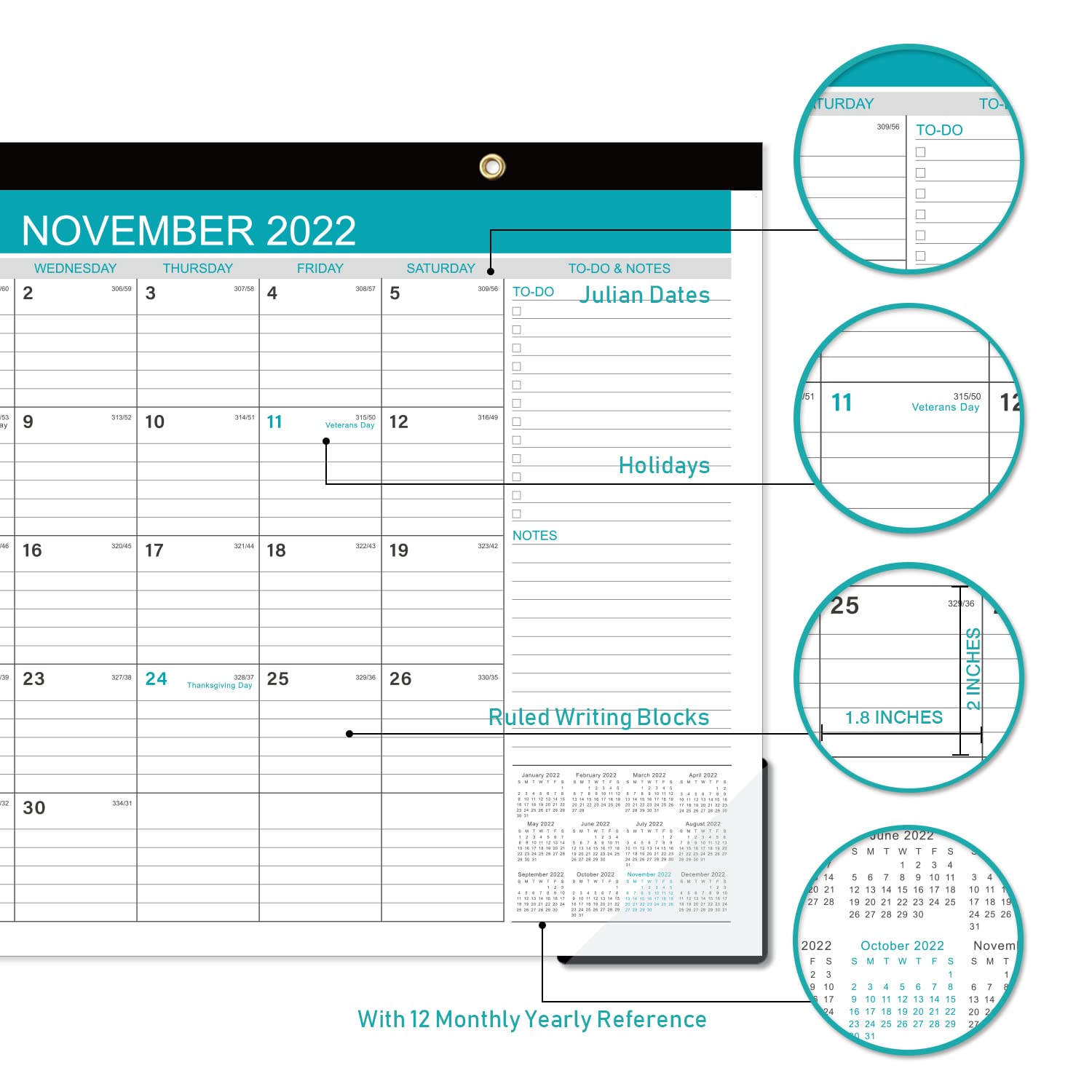 20222023 Desk Calendar 18 Monthly Desk/Wall Calendar, July 2022