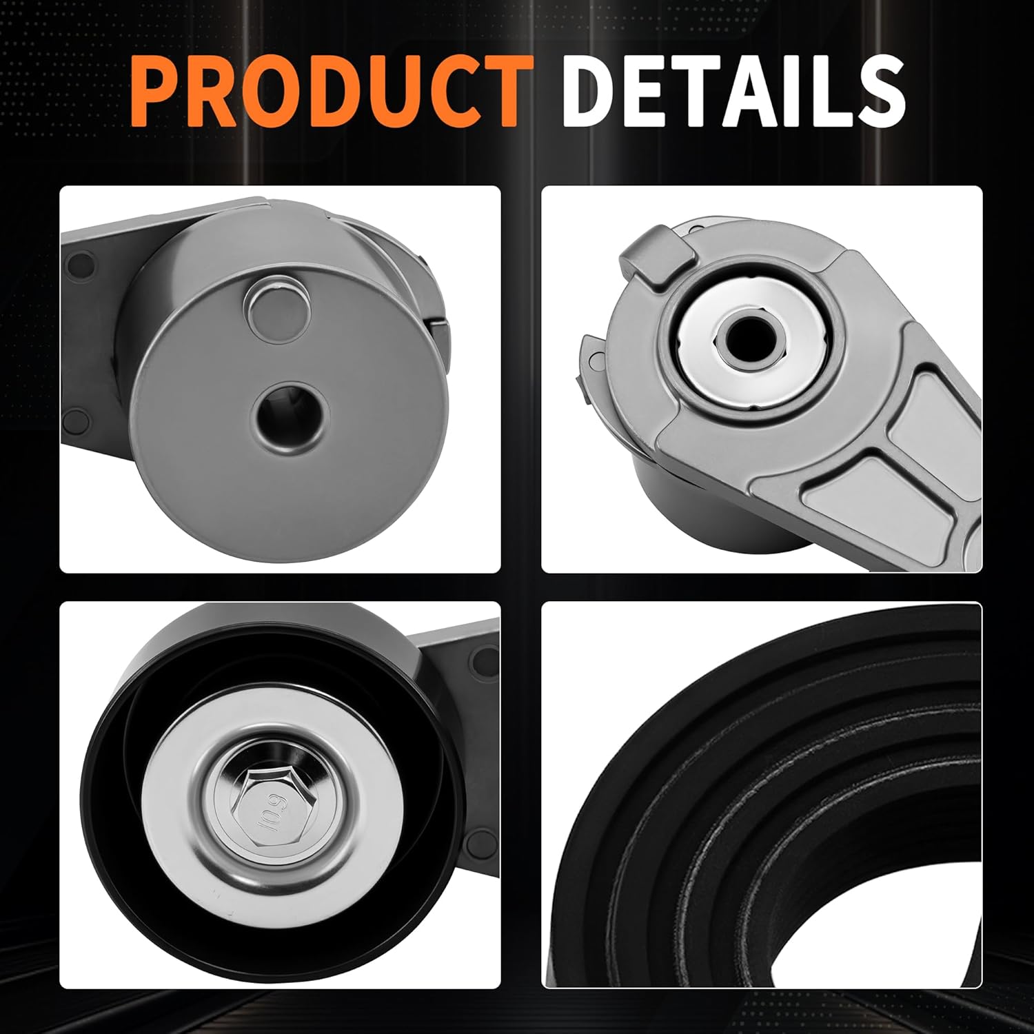 90K-39371 Serpentine Belt Tensioner Kit Fits 2014-2020 Cadillac Escalade, Chevy Silverado 1500/2500/Suburban/Tahoe/Cheyenne, for GMC Sierra/Yukon XL - Compatible with 5.3L/6.2L V8 Engines