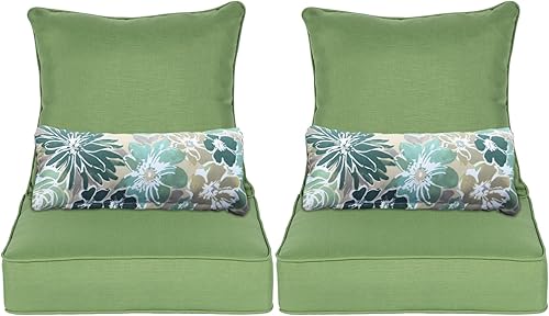 Miniatura 9 de Aoodor Muebles de patio de 22 x 24 pulgadas asiento profundo para silla individual cojín de tela de olefina funda de esponja de espuma color rojo