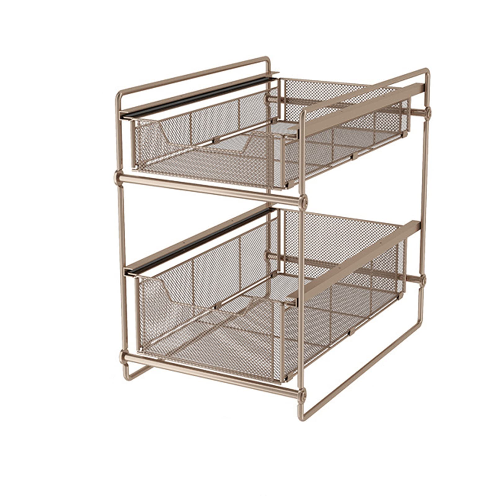 Fregadero de cocina plegable con doble cajón para baño y oficina, armario de cocina que ahorra espacio (negro) maximiza el almacenamiento y la eficiencia