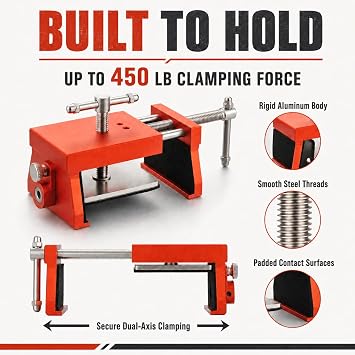 TRULYWIN 4-Pack Aluminum Cabinet Clamps for Woodworking & Corner Clamping