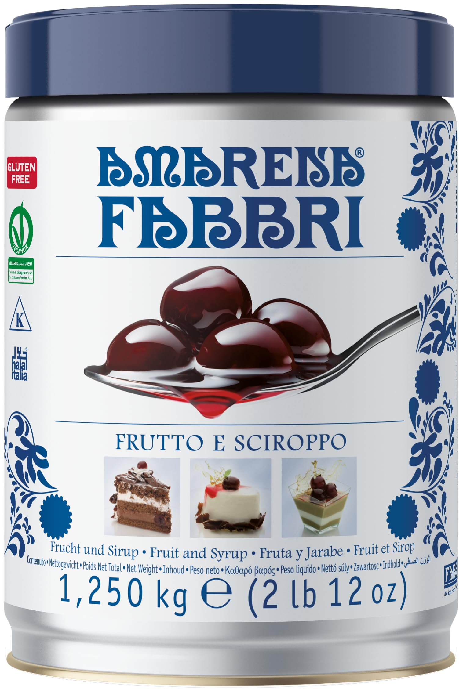 Fabbri Amarena Wild Cherries in Syrup 1,25kg
