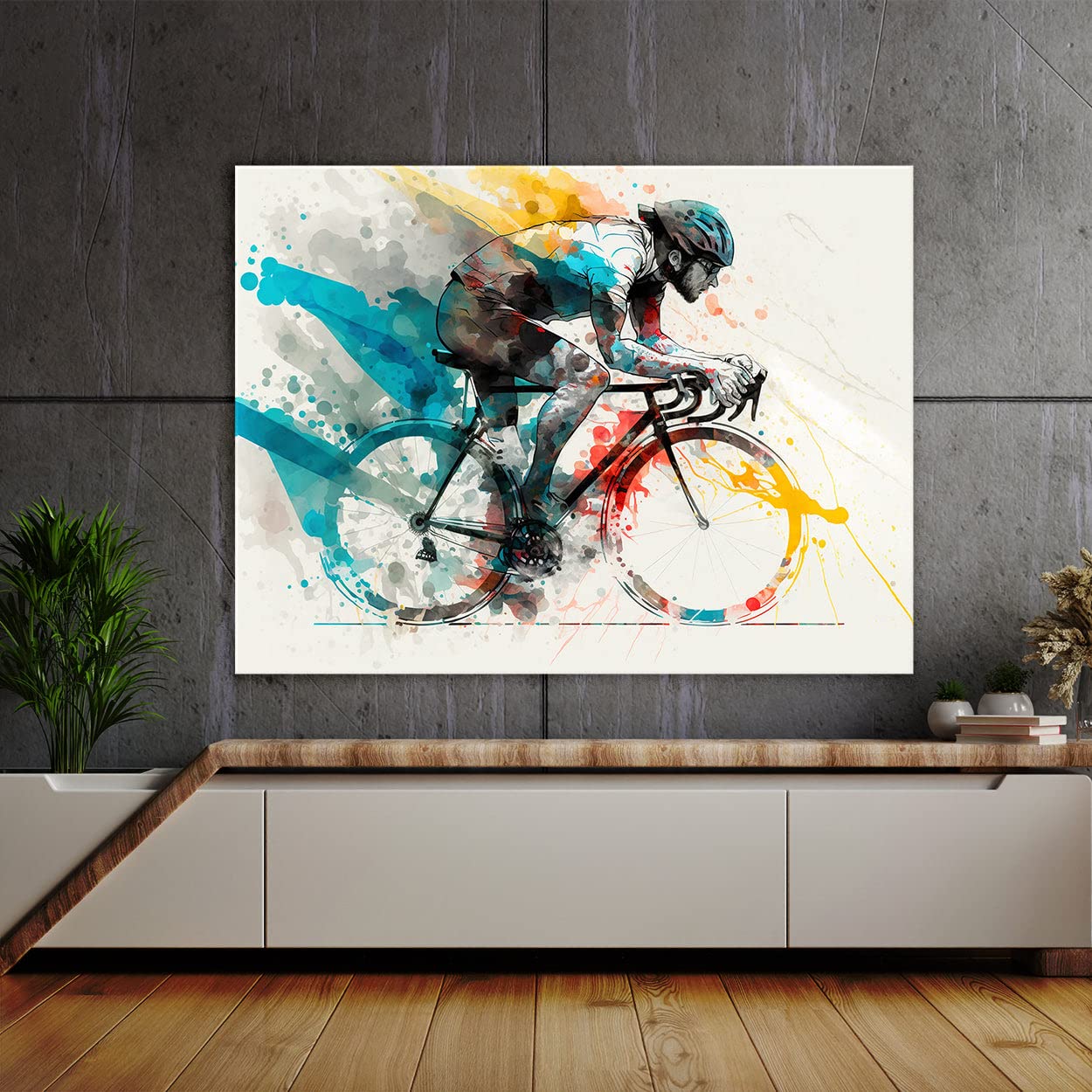 Amazon.com: Sense Canvas Cycling Abstract Experimental 26 Canvas